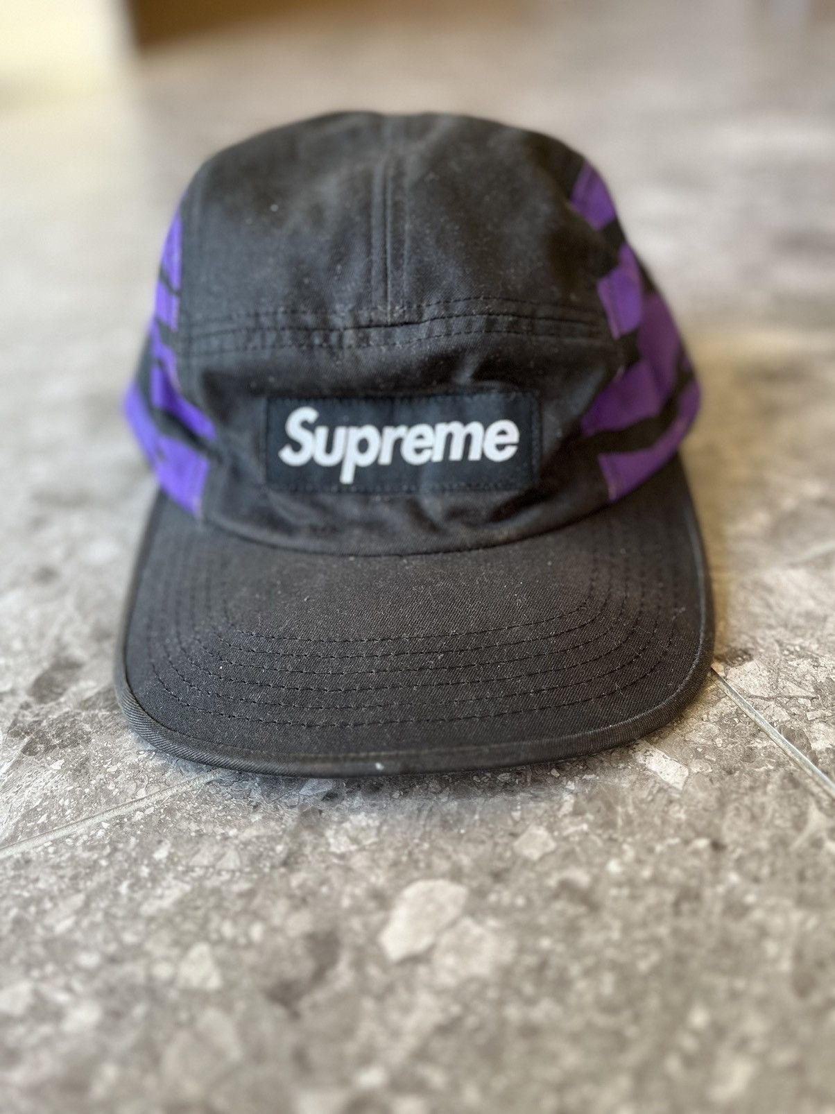 Supreme Black purple Supreme hat Size ONE SIZE - 1 Thumbnail