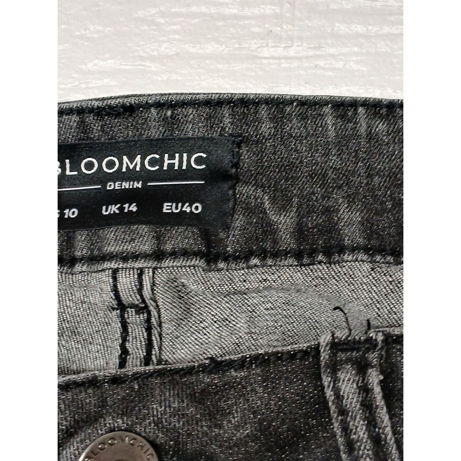 Other Bloomchic Denim Black (10) Comfort Straight Fit Jeans Size 32" / US 10 / IT 46 - 8 Thumbnail