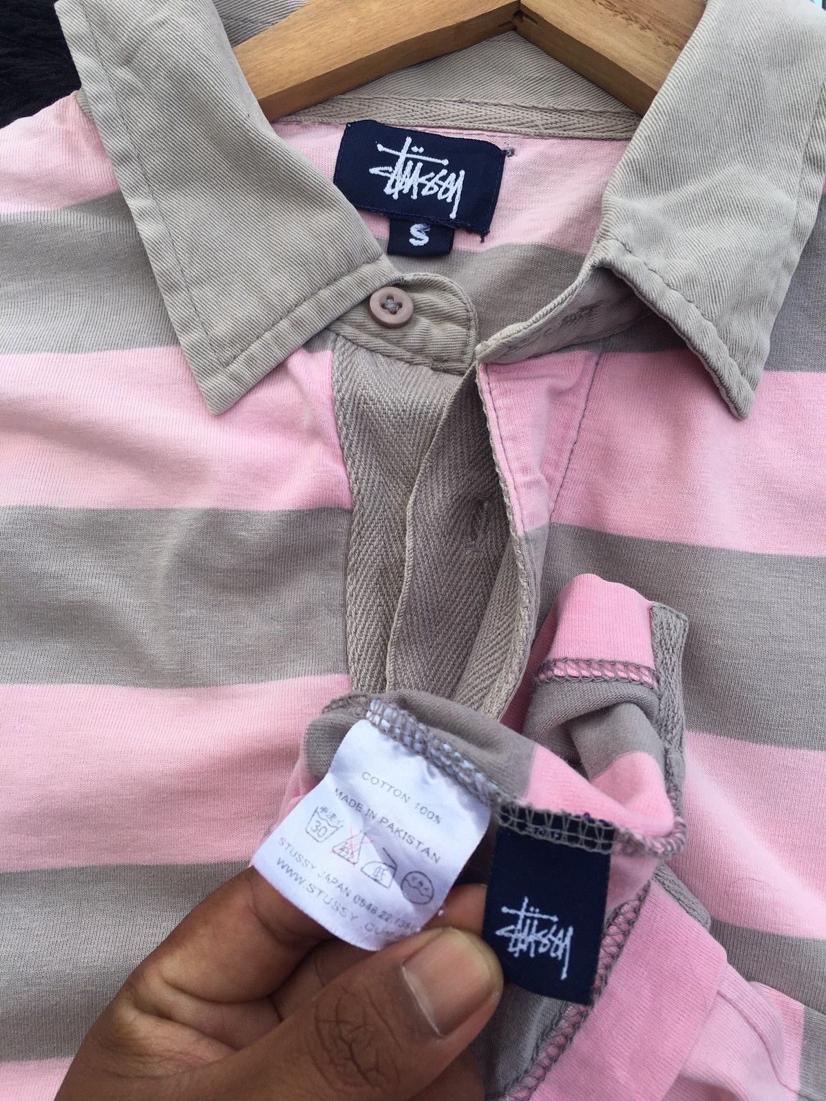 Stussy Rare Vintage Stussy Pink Stripes Collar Shirt Size US M / EU 48-50 / 2 - 11 Thumbnail