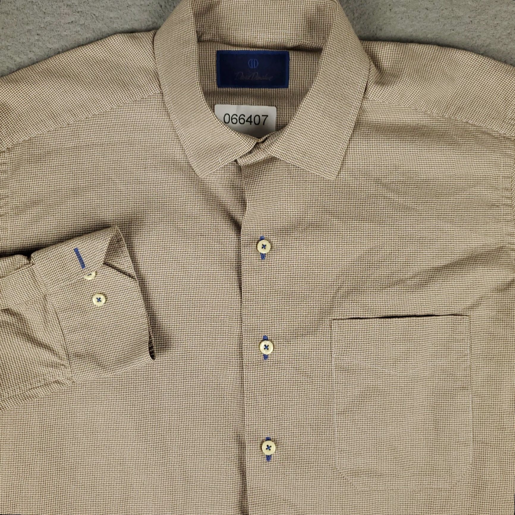 David Donahue David Donahue Shirt Mens Large Brown Casual Button Up Long Sleeve Size US L / EU 52-54 / 3 - 2 Thumbnail
