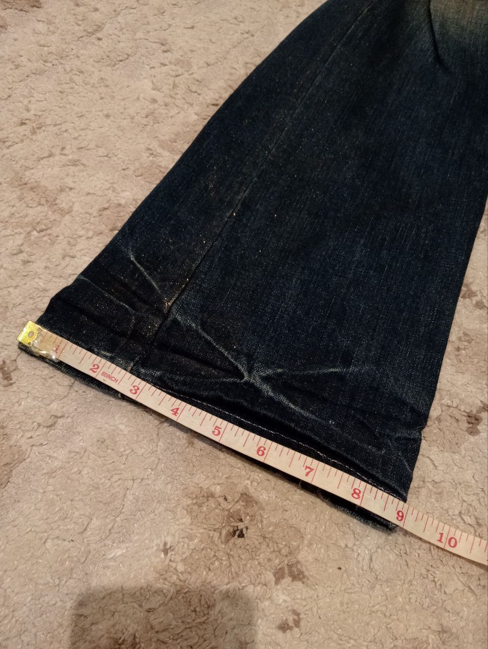 If Six Was Nine Vintage Lagust Flare Studded Distressed Jeans Size US 34 / EU 50 - 19 Thumbnail