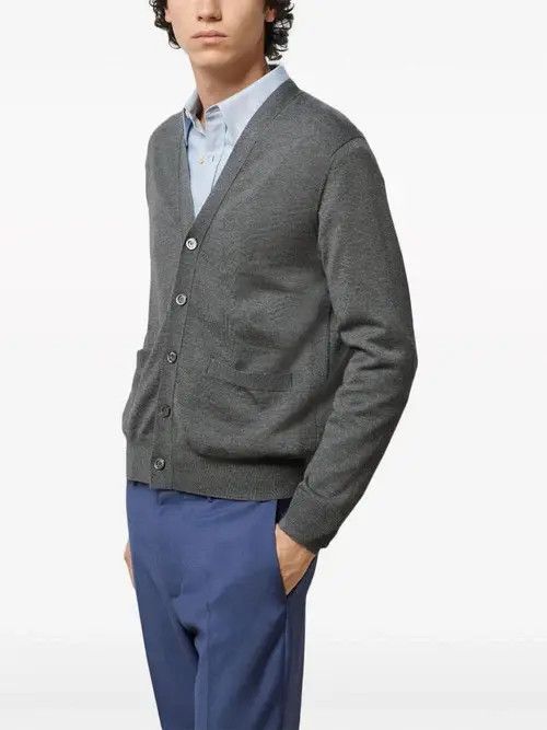Gucci o1s1wg110925 Wool Cardigan With Embroidery in Grey Size US XXL / EU 58 / 5 - 3 Thumbnail