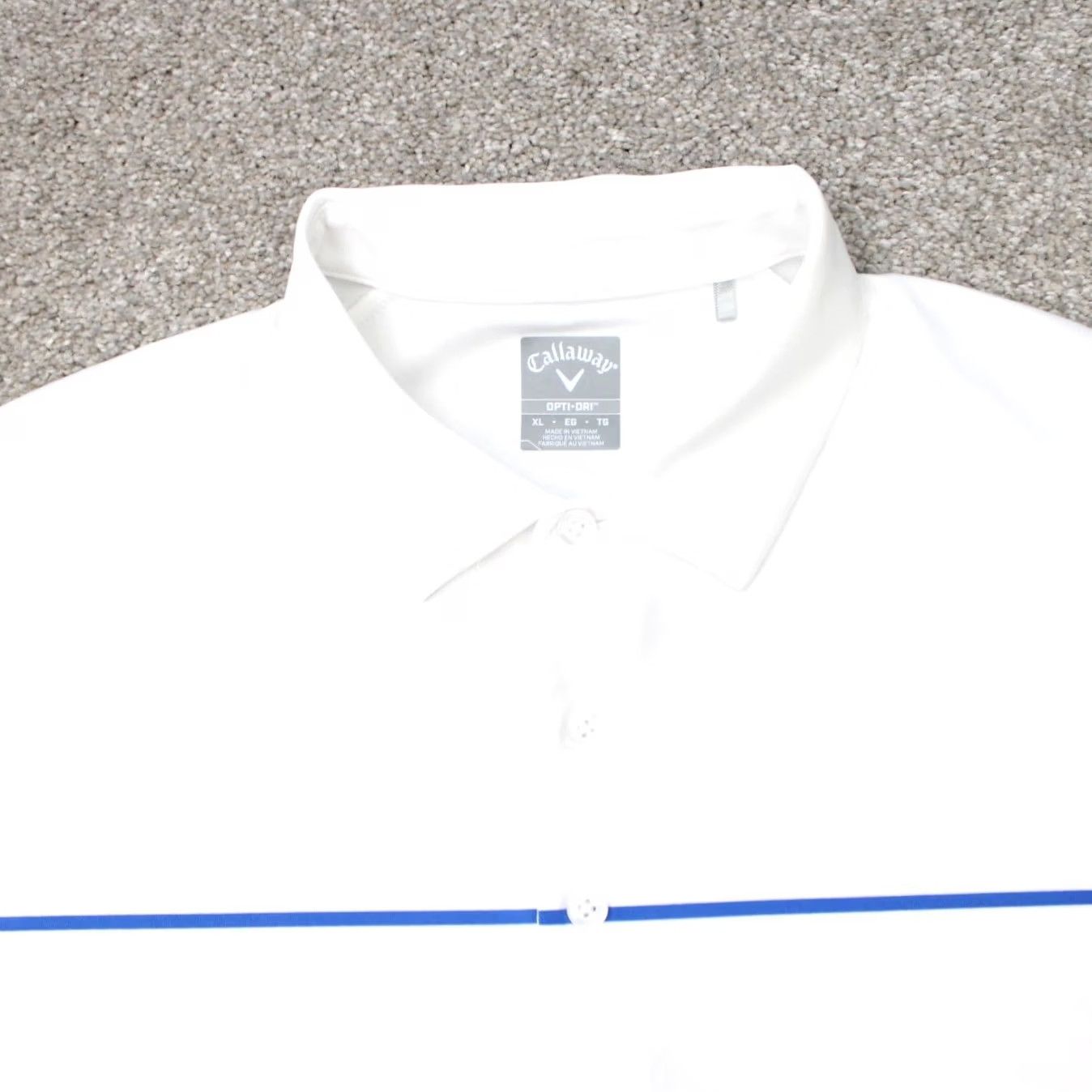Callaway Callaway Polo Shirt Mens XL White Blue Opti-Dri Golf Short Sleeve) Size US XL / EU 56 / 4 - 5 Thumbnail