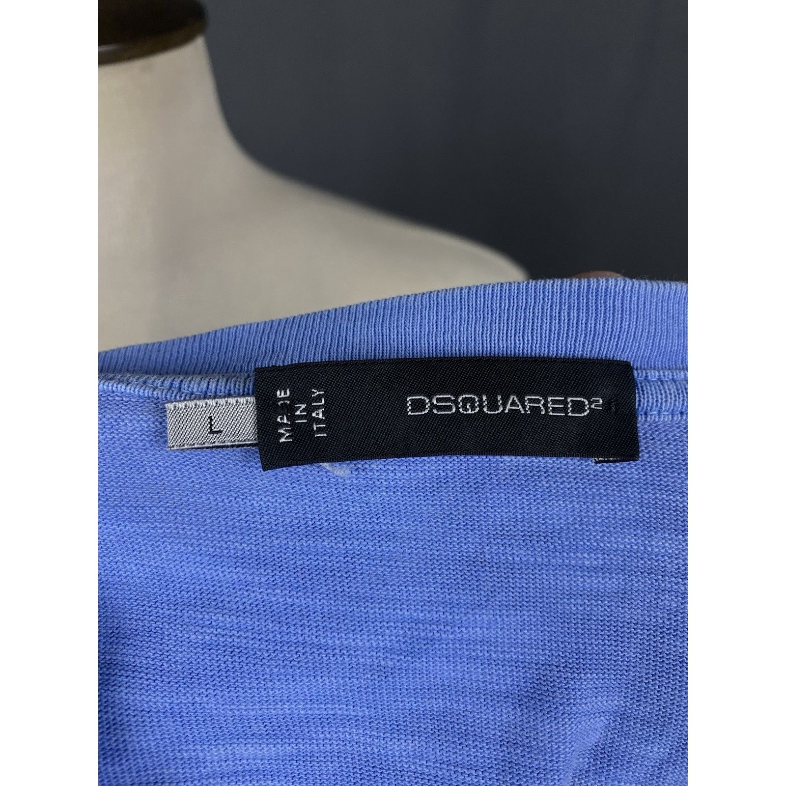 Dsquared2 Dsquared2 Big Logo Men's Blue Crewneck Sweater Size L Size US L / EU 52-54 / 3 - 9 Thumbnail
