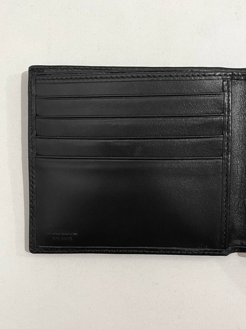 Prada Prada Milano Logo Saffiano Leather Black Bi Fold Wallet Size ONE SIZE - 7 Thumbnail