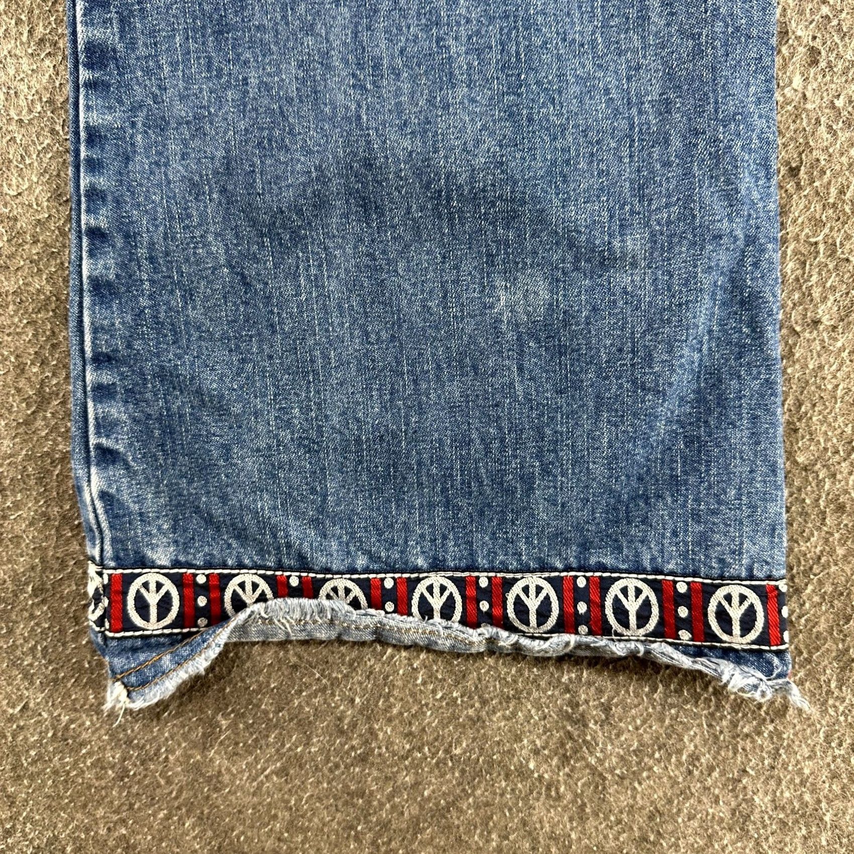 Vintage VINTAGE BeBop Jeans Women 9 Blue Flare Bell Bottom Belted Medium Wash Hippie Y2K 90s USA Jeans Women Size 30" / US 8 / IT 44 - 7 Thumbnail
