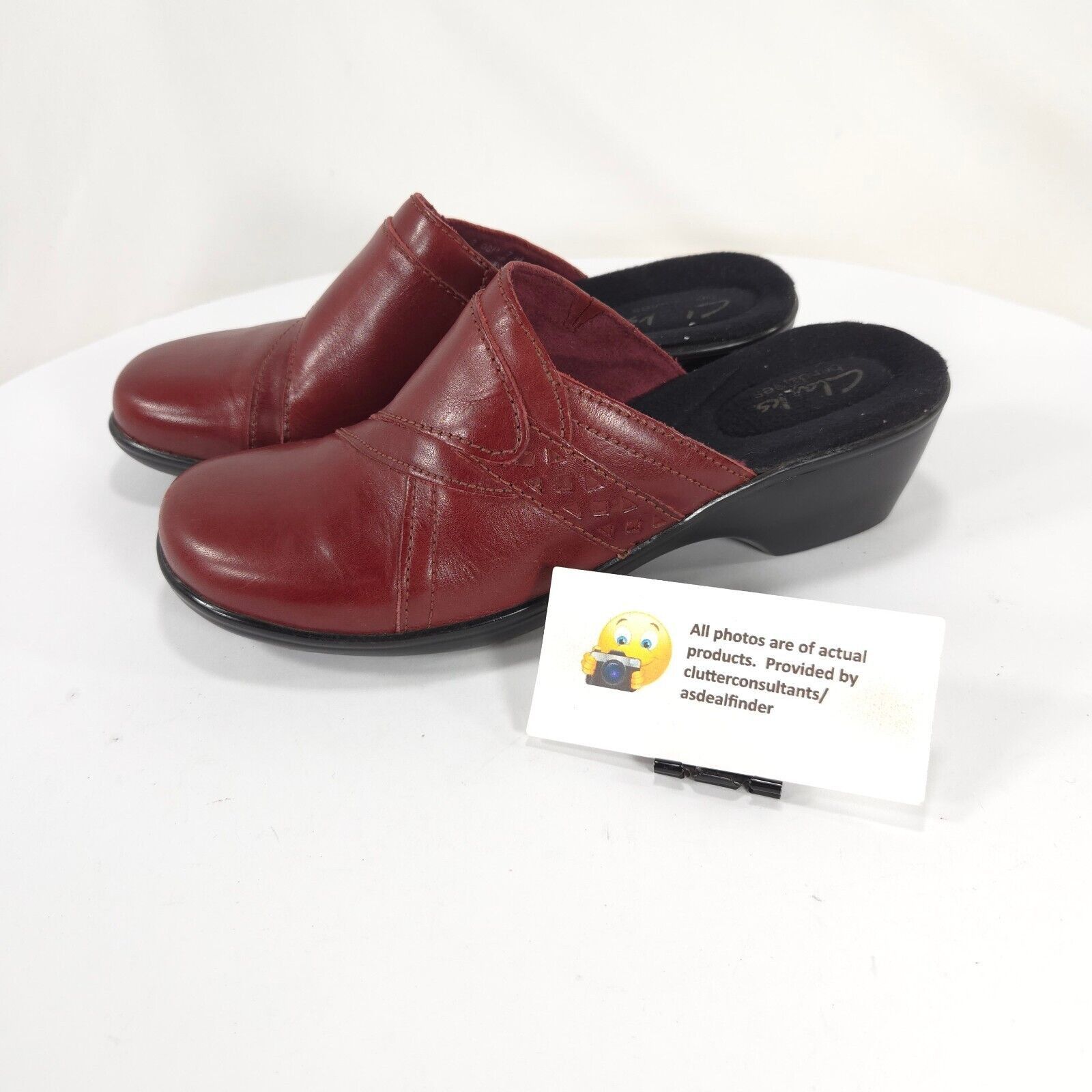 Clarks Clarks Bendables Leather Mule Slides Womens Size 7 64022 Red Grailed