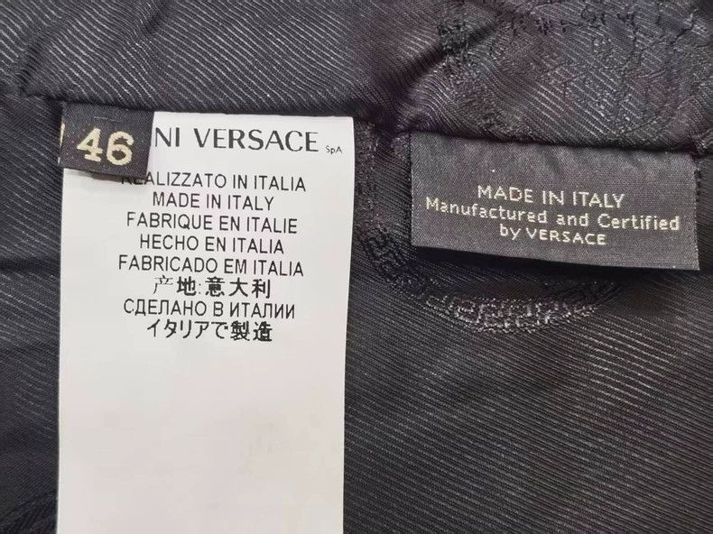 Versace Versace Black Nappa lambskin classic paper jacket Size US S / EU 44-46 / 1 - 5 Thumbnail
