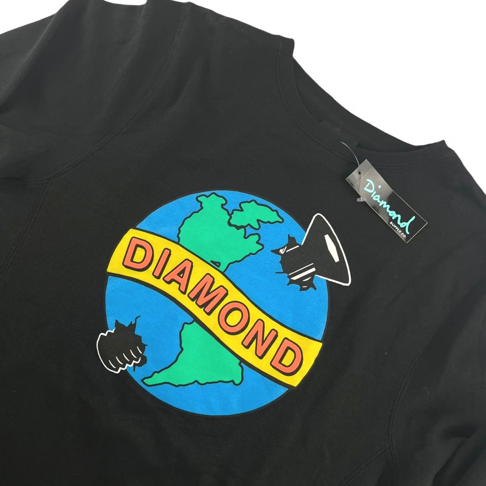 Diamond Supply Co. Diamond Supply Co. Sweatshirt Adult Medium Black Cotton Blend Graphic Print Crew Neck Pullover Mens Size US M / EU 48-50 / 2 - 2 Thumbnail