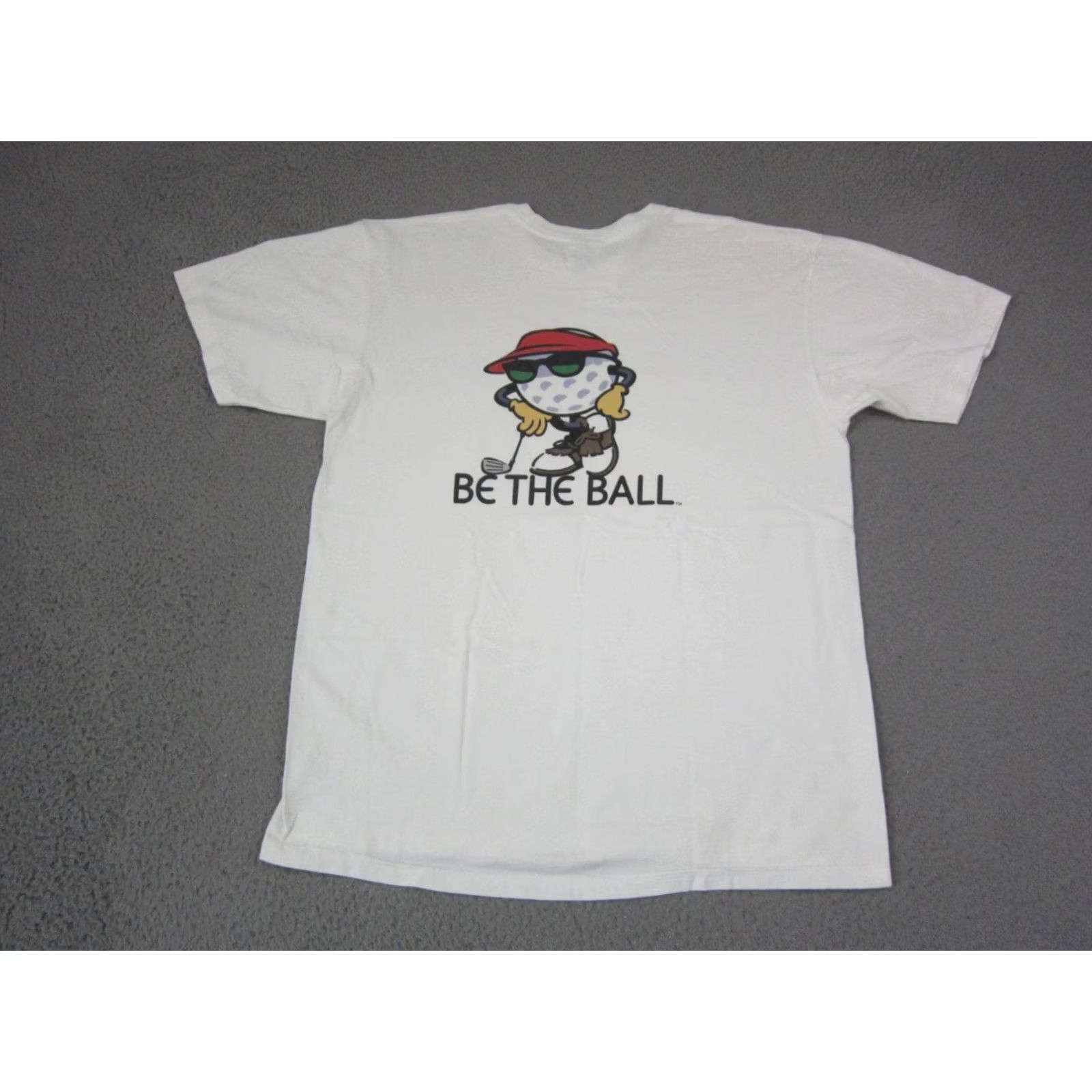 Bally VINTAGE Caddyshack Shirt Mens Large White Be The Ball Golf 90s Murray Bros Size US L / EU 52-54 / 3 - 2 Thumbnail