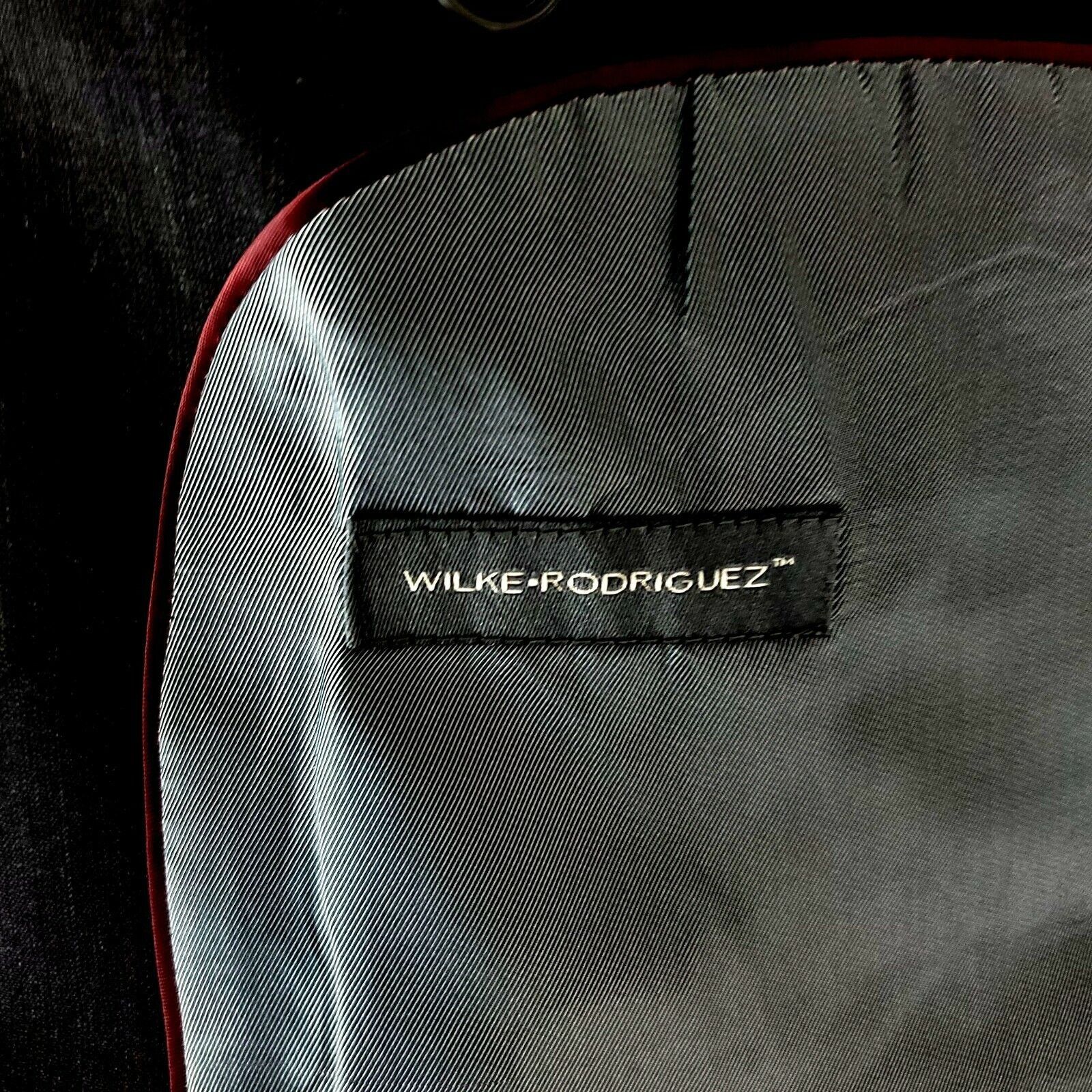 Vintage Wilke Rodriguez Wool 2 Button Suit Jacket 40R Gray Size 40R - 8 Thumbnail