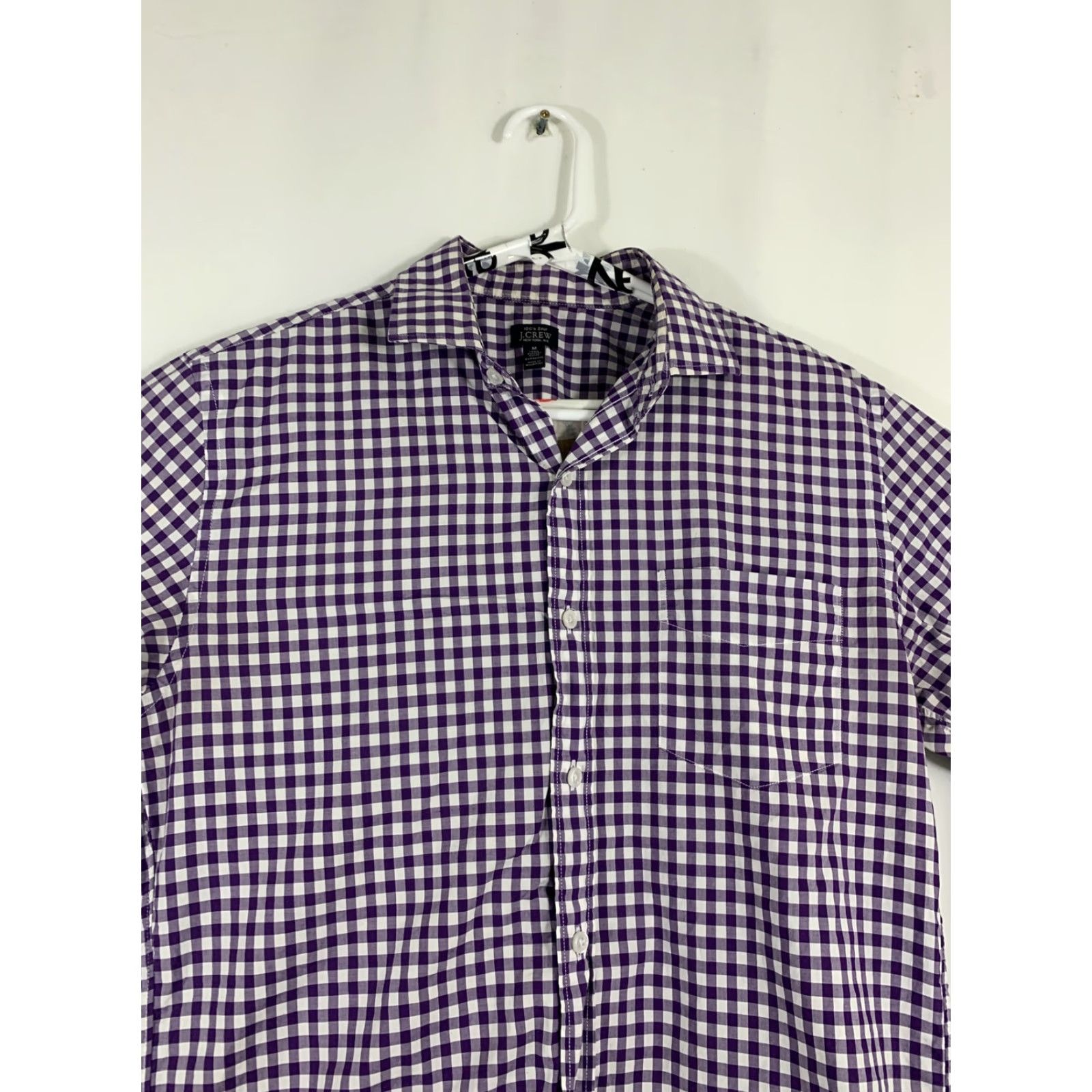 J.Crew J.CREW Shirt Mens Medium Cotton 120’s 2Ply Purple Checkered Plaid Button Up Shirt Size US M / EU 48-50 / 2 - 5 Thumbnail