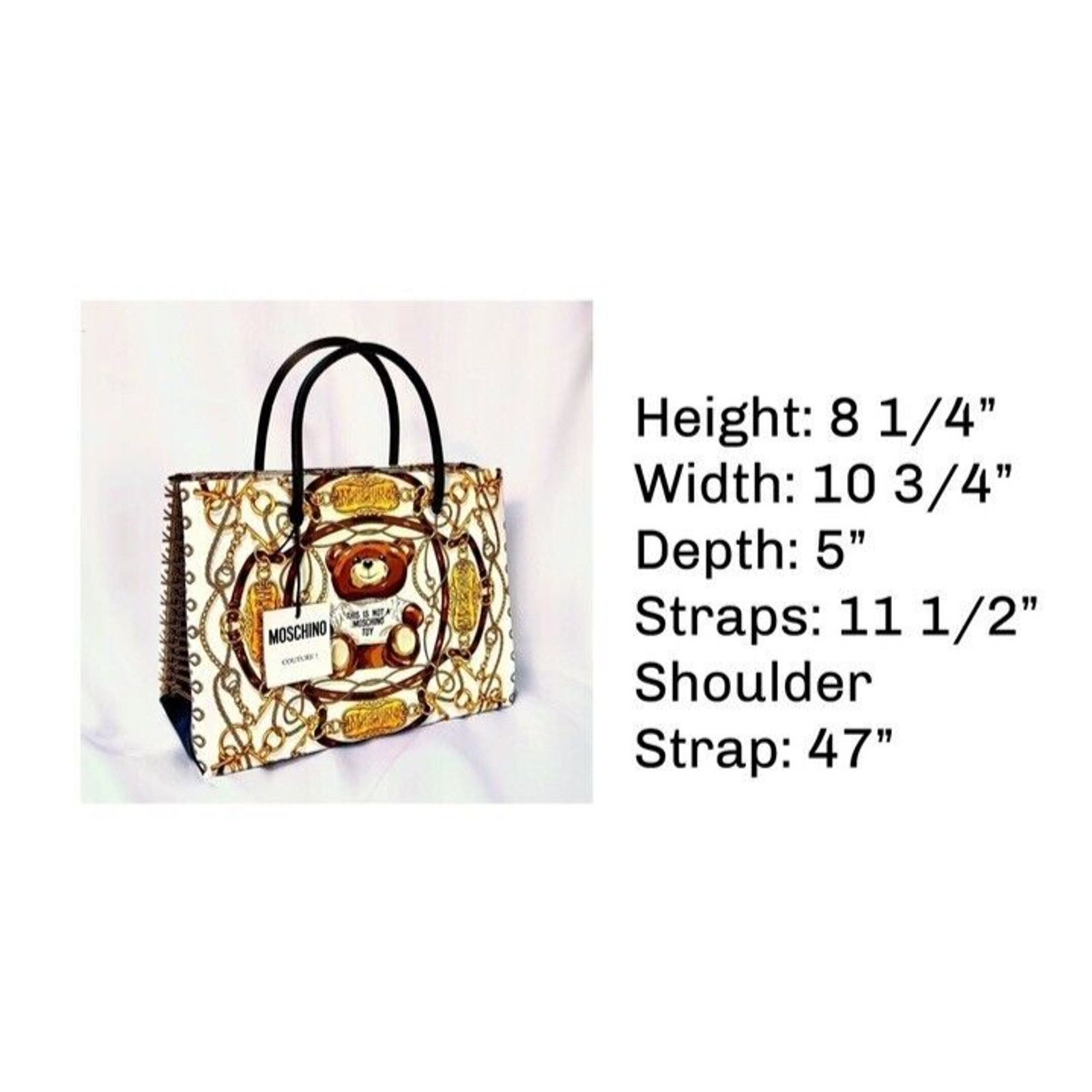 Moschino AW22 MOSCHINO Couture Jeremy Scott Teddy Bear Tote Bag Size ONE SIZE - 16 Thumbnail