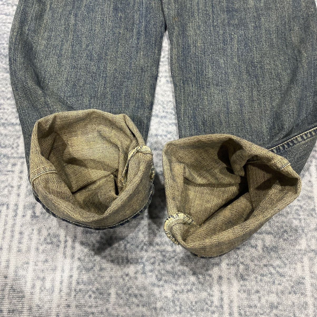 Beauty Beast × Le Grande Bleu (L.G.B.) × Vintage Sick☠️ Wrangler Mud Wash Jeans 80s 90s Dirty Size US 31 - 15 Thumbnail