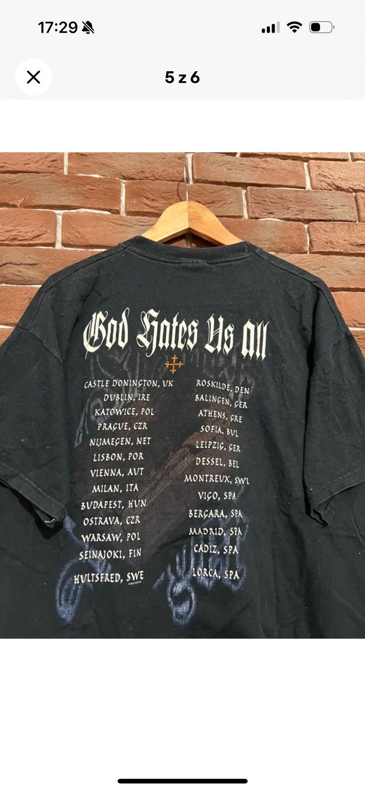 Band Tees Vintage Slayer 2002 Darkness Christ Metal Band Tshirt XL Size US XL / EU 56 / 4 - 5 Thumbnail