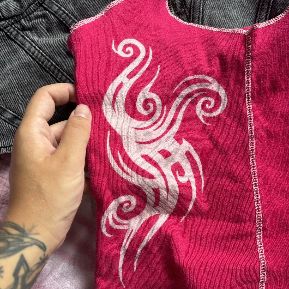 Other × Vintage VINTAGE Y2K TRIBAL PINK TANK TOP Size M / US 6-8 / IT 42-44 - 8 Thumbnail