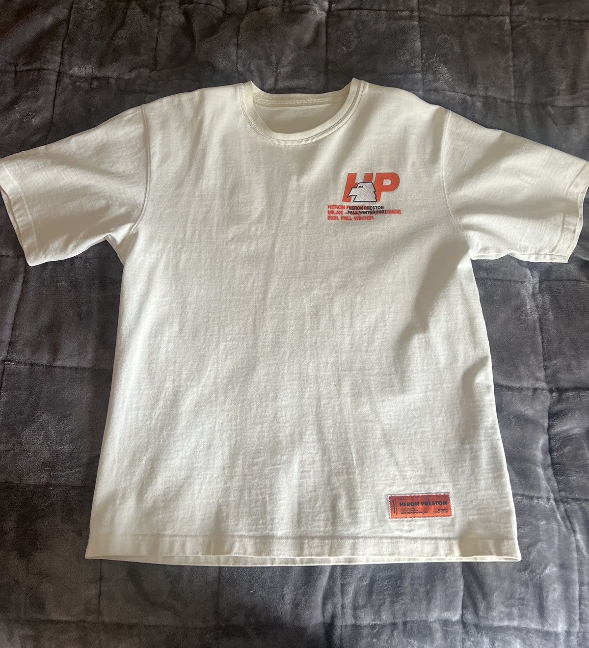 Heron Preston Heron Preston Tee Cream Size US S / EU 44-46 / 1 - 1 Thumbnail