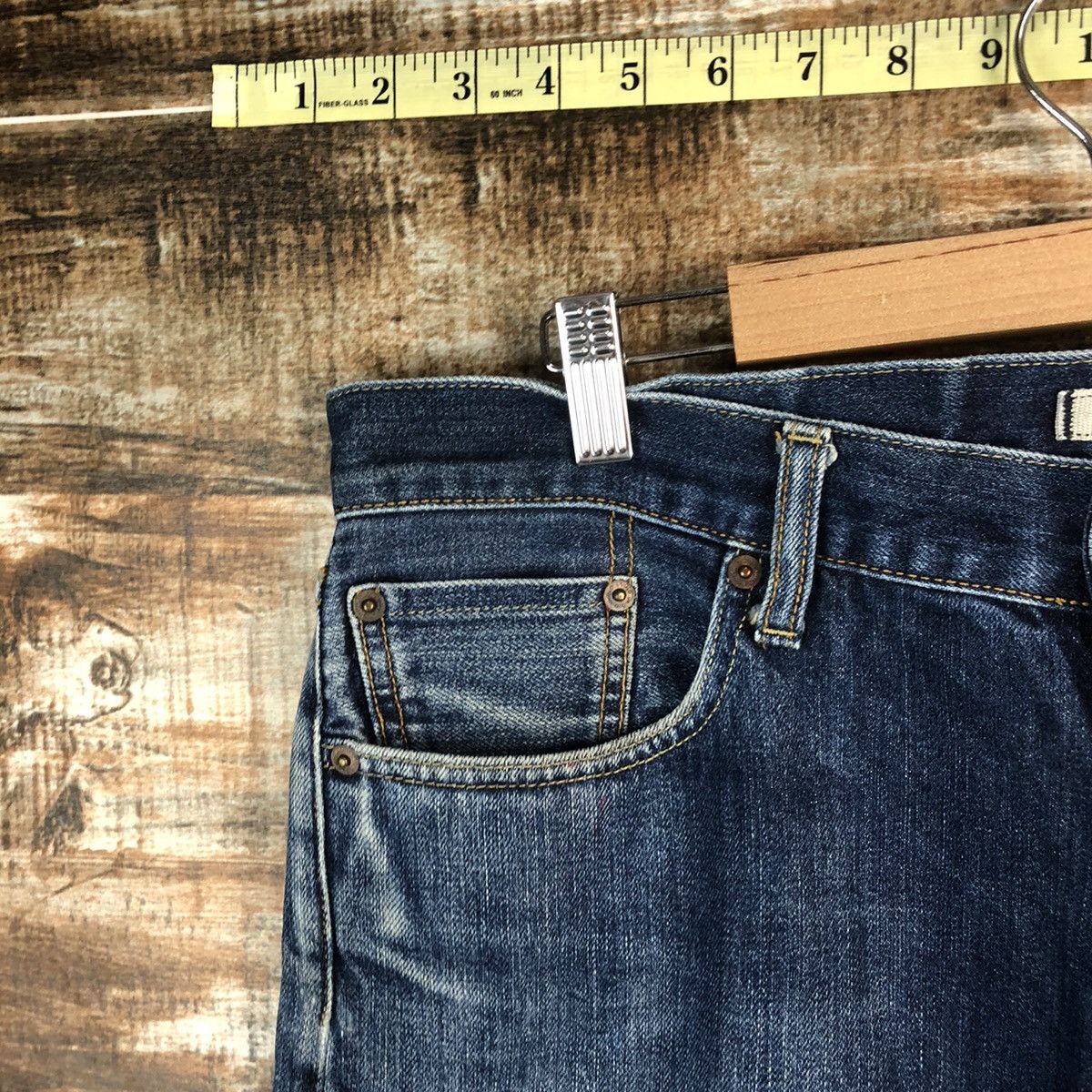 Japanese Brand Uniqlo japan Blue Distressed ripped Denim Pants #A1411 Size US 36 / EU 52 - 7 Thumbnail