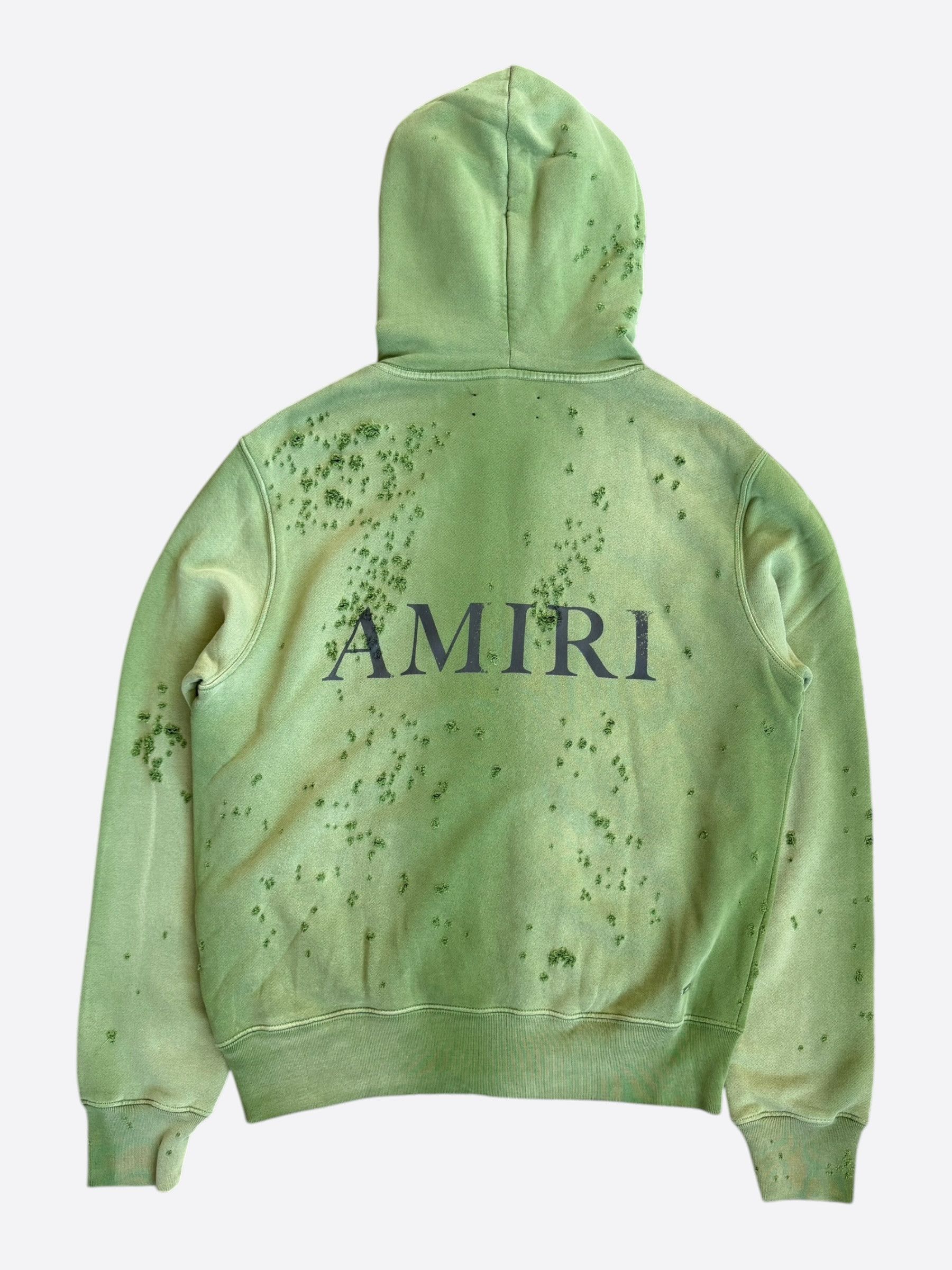Amiri Amiri Green & Black Core Logo Shotgun Zip Up Hoodie Size US XXL / EU 58 / 5 - 2 Thumbnail
