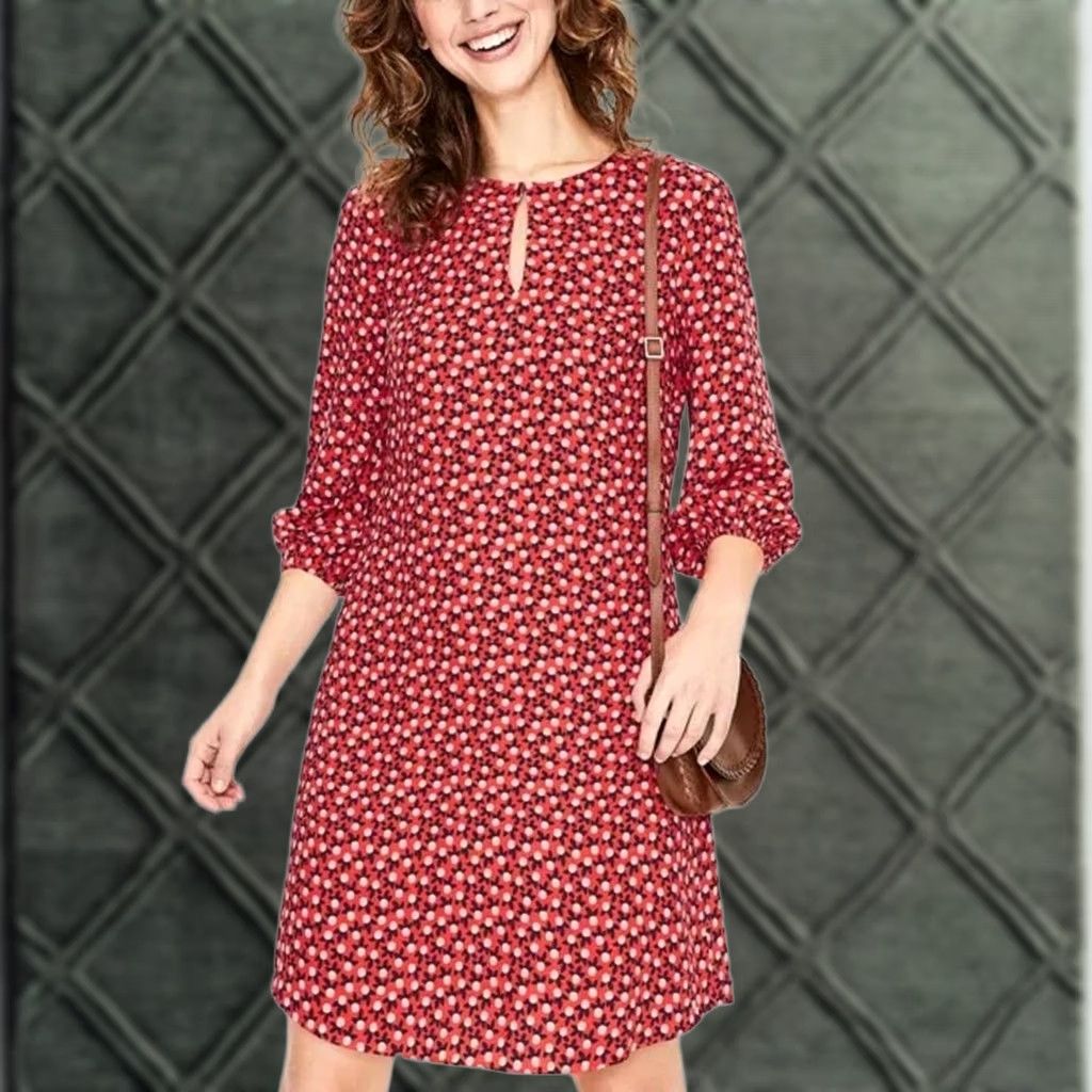 boden red wrap dress Ruffle Detail Tier Midi Dress - Poppy Red