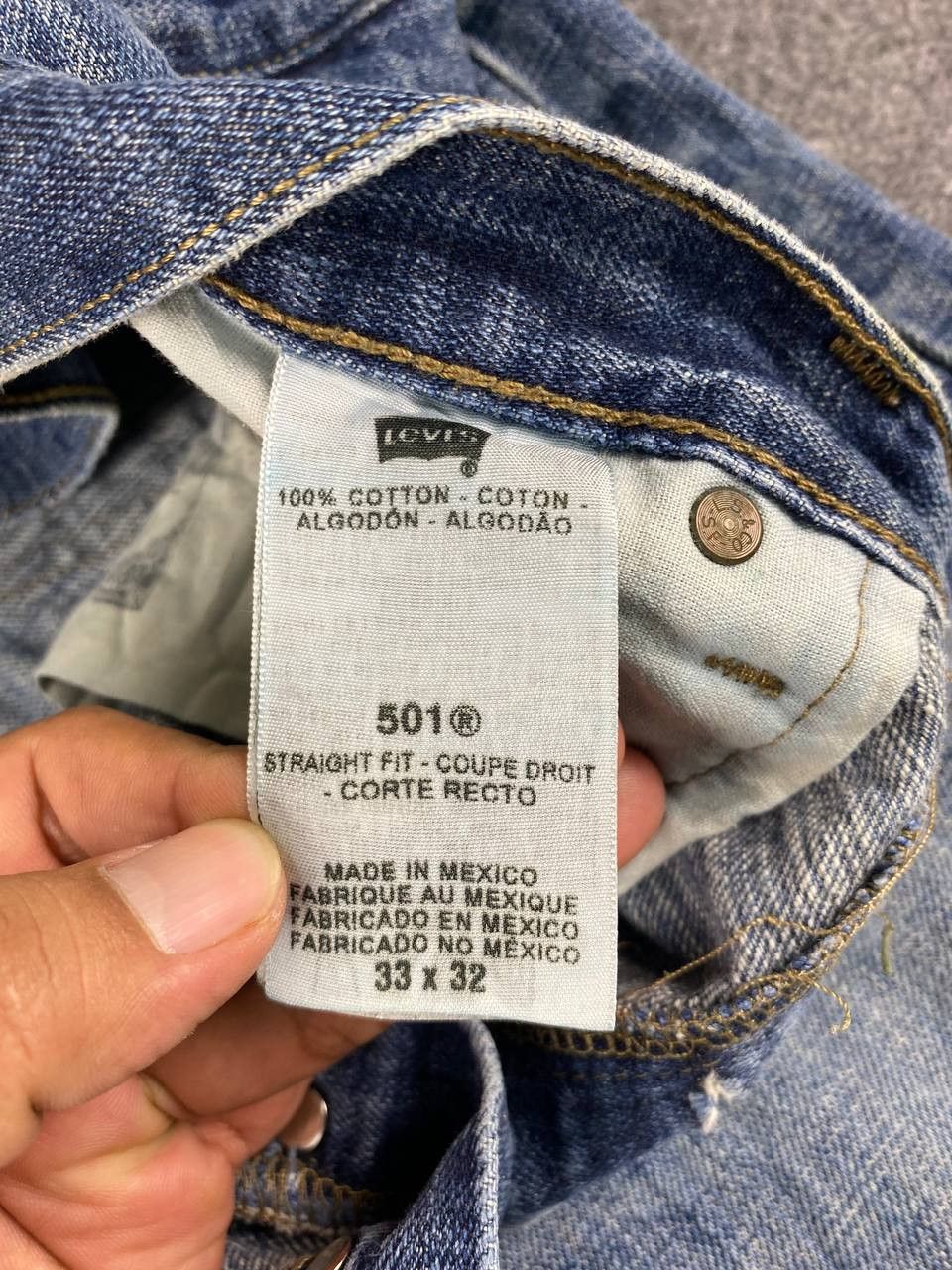 Levi's vintage levis 501 distressed denim nice design Size US 34 / EU 50 - 15 Thumbnail