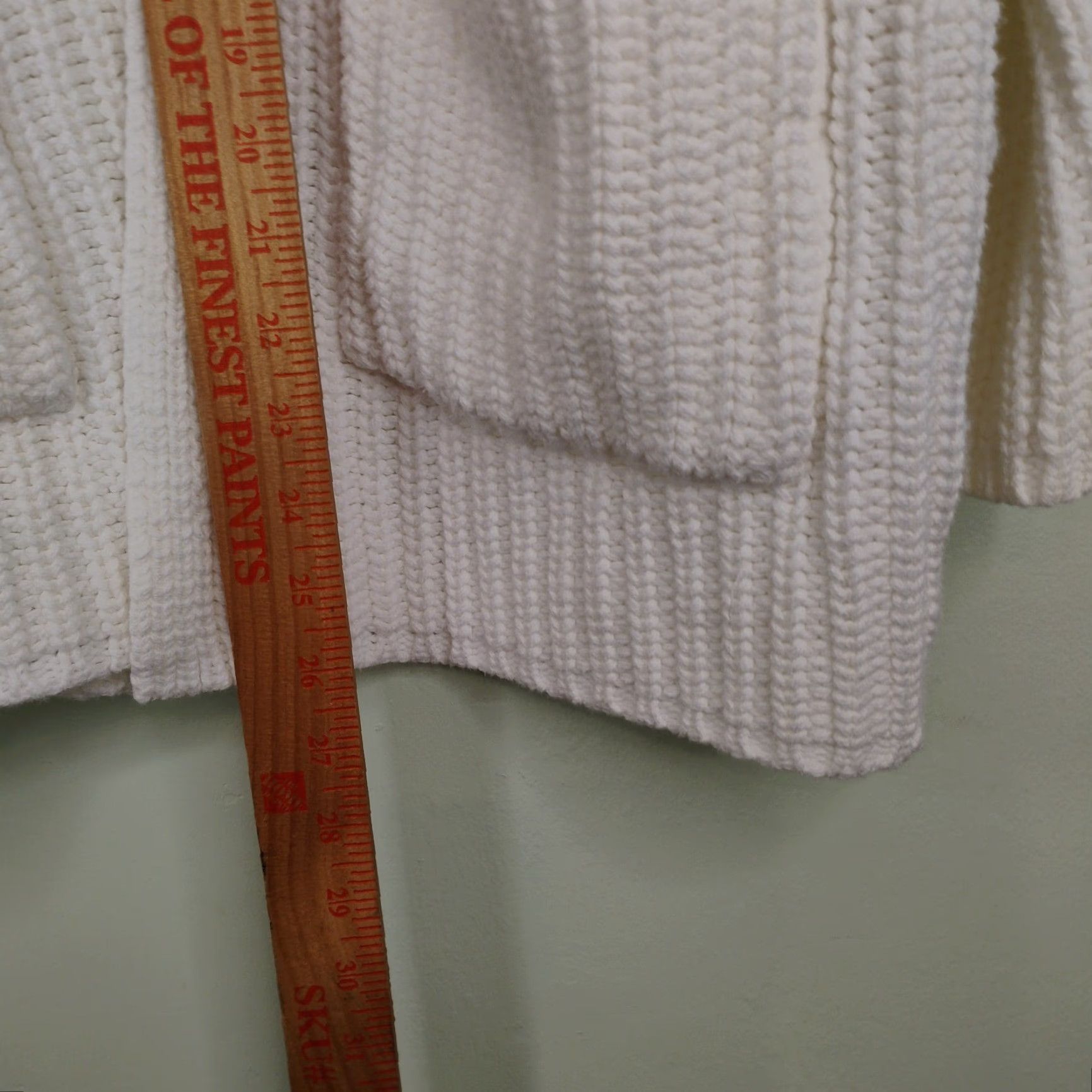 Vintage VINTAGE 525 Long Sleeve Cardigan Hoodie Heavy Knit Sweater Small White Pockets Size S / US 4 / IT 40 - 6 Thumbnail