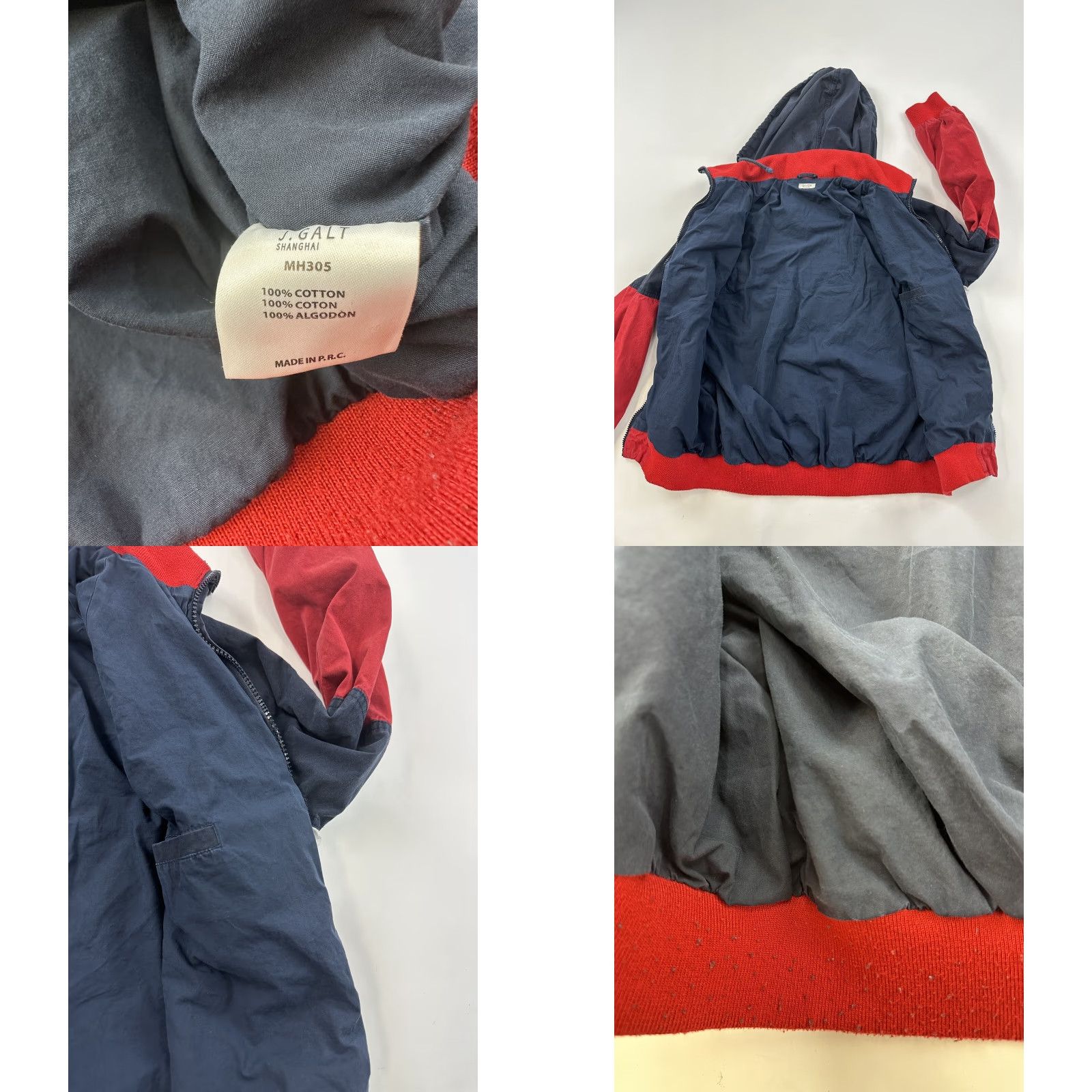 Brandy Melville Brandy Melville John Galt Jacket OS One Size Red White Blue Colorblock Size ONE SIZE - 8 Thumbnail