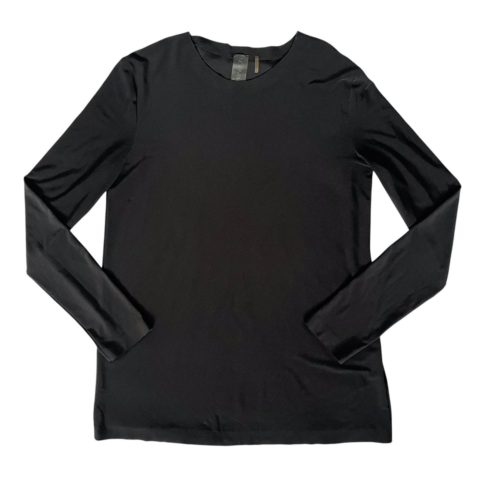 Norma Kamali Norma Kamali Black Oversized Long-Sleeve Jersey Tee Top Size S / US 4 / IT 40 - 1 Thumbnail