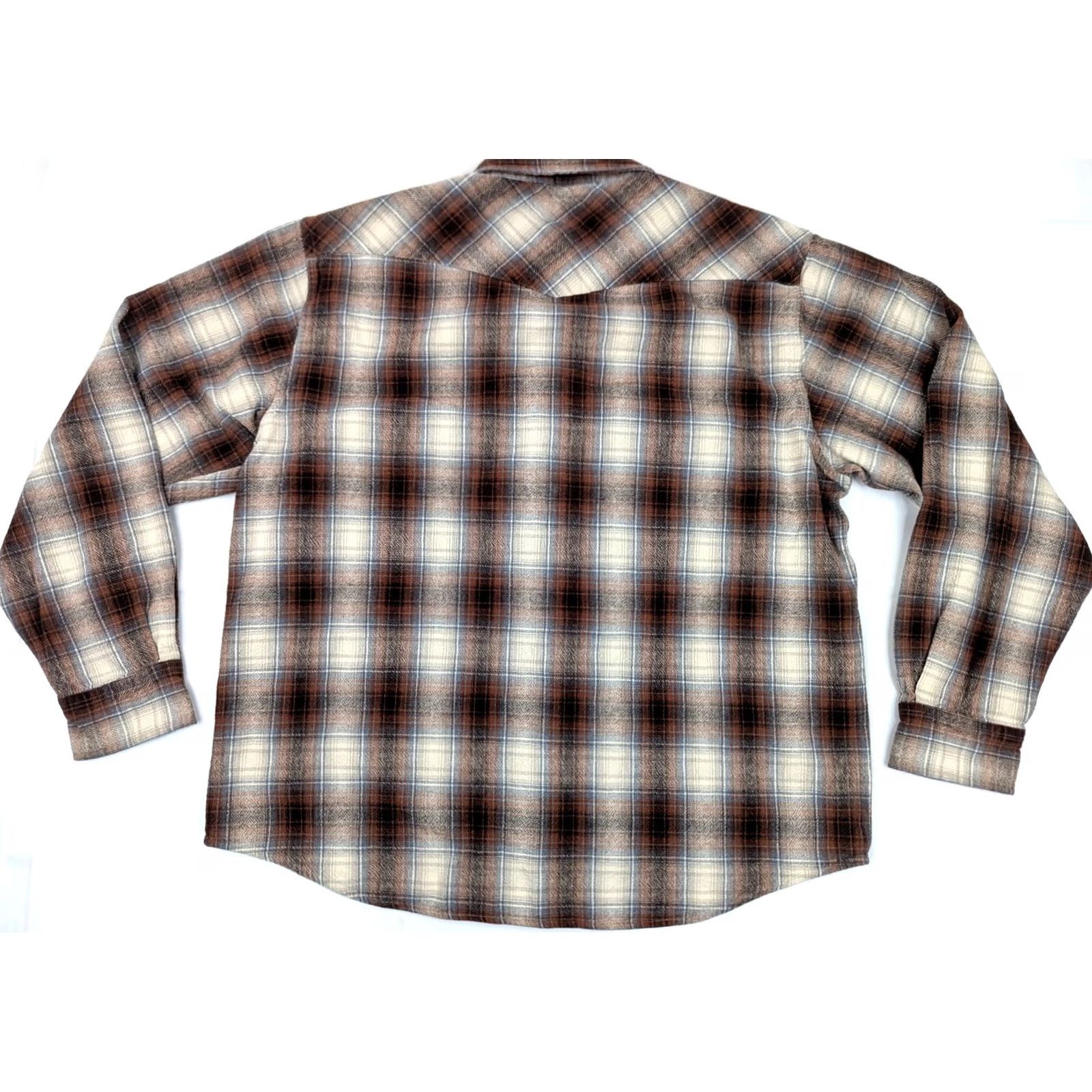 American Eagle Outfitters American Eagle Outfitters Slim Fit Pearl Snap Flannel Shirt Men XL – Rustic Plaid, Orange, Button-Up, Casual, Vintage2 Size US XL / EU 56 / 4 - 6 Thumbnail