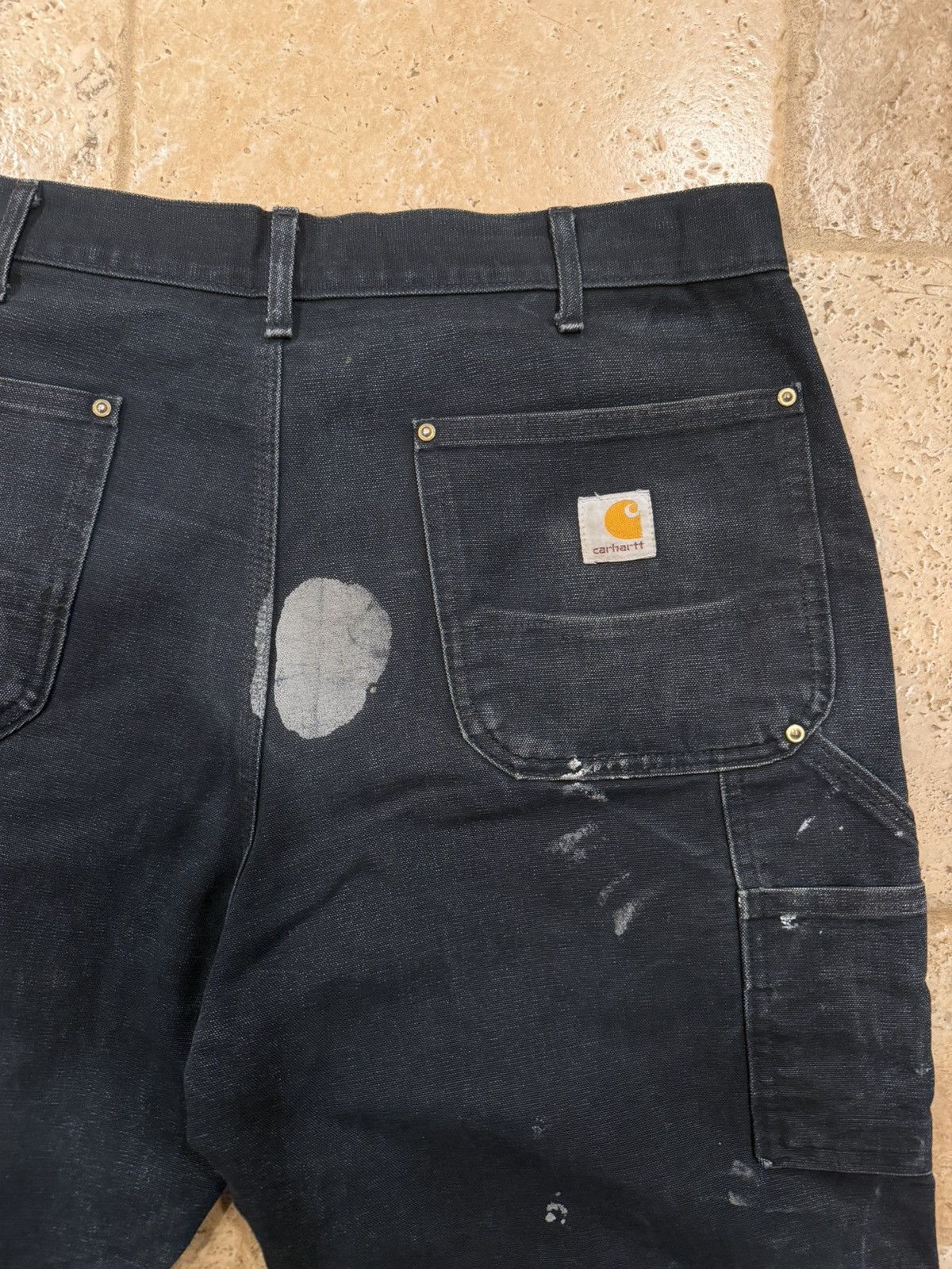 Carhartt Vintage Carhartt Carpenter Double Knees Distress Black Pants Size US 36 / EU 52 - 9 Thumbnail