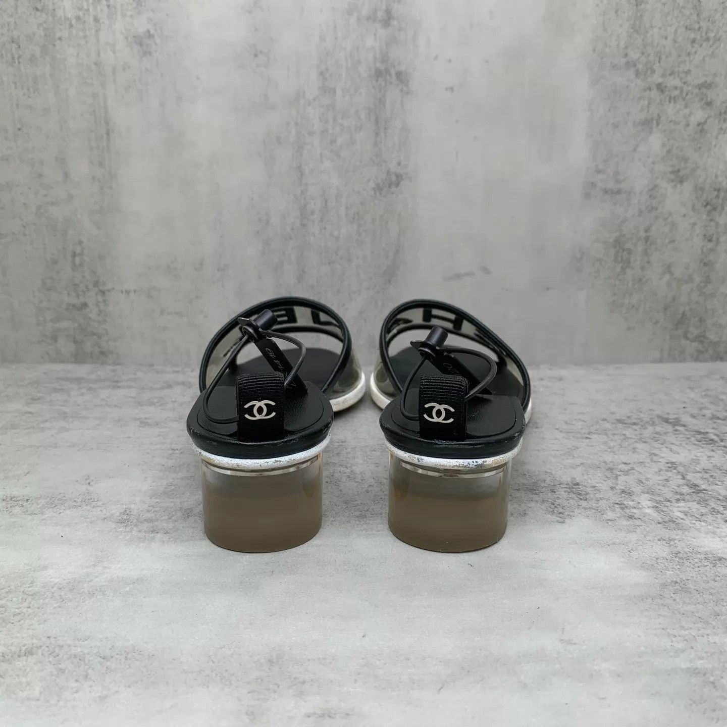 Chanel Chanel black transparent sandals 38.5 98 new Size US 8 / IT 38 - 5 Thumbnail