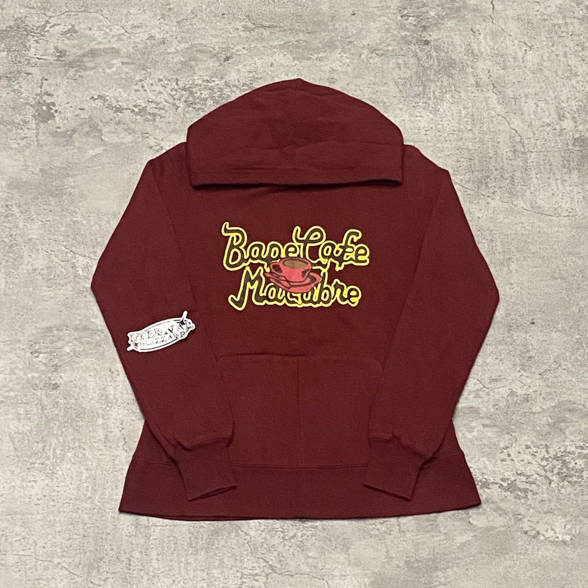 Bape Bape Cafe Red Thermal OG Hoodie Size XXS / US 00 / IT 34 - 1 Thumbnail