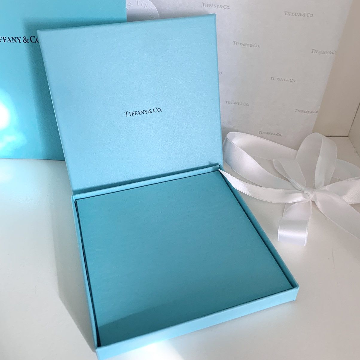 Tiffany & Co. Tiffany & Co. Gift Set Box Bag Ribbon Card Full Set Large Size ONE SIZE - 8 Thumbnail