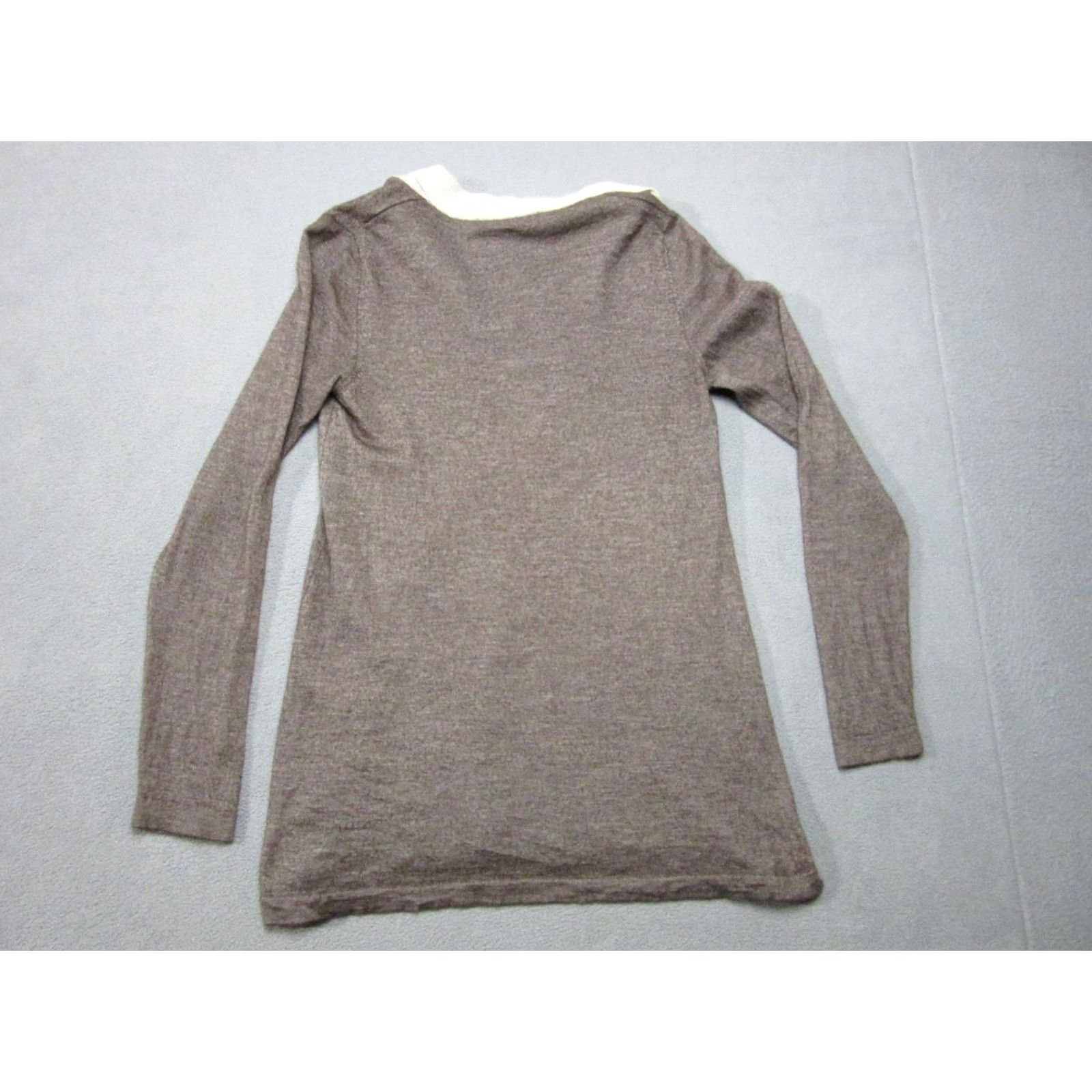 Vintage Rani Arabella Sweater Cashmere Tunic Collared Slim Italy Brown Womens Large Size L / US 10 / IT 46 - 4 Thumbnail