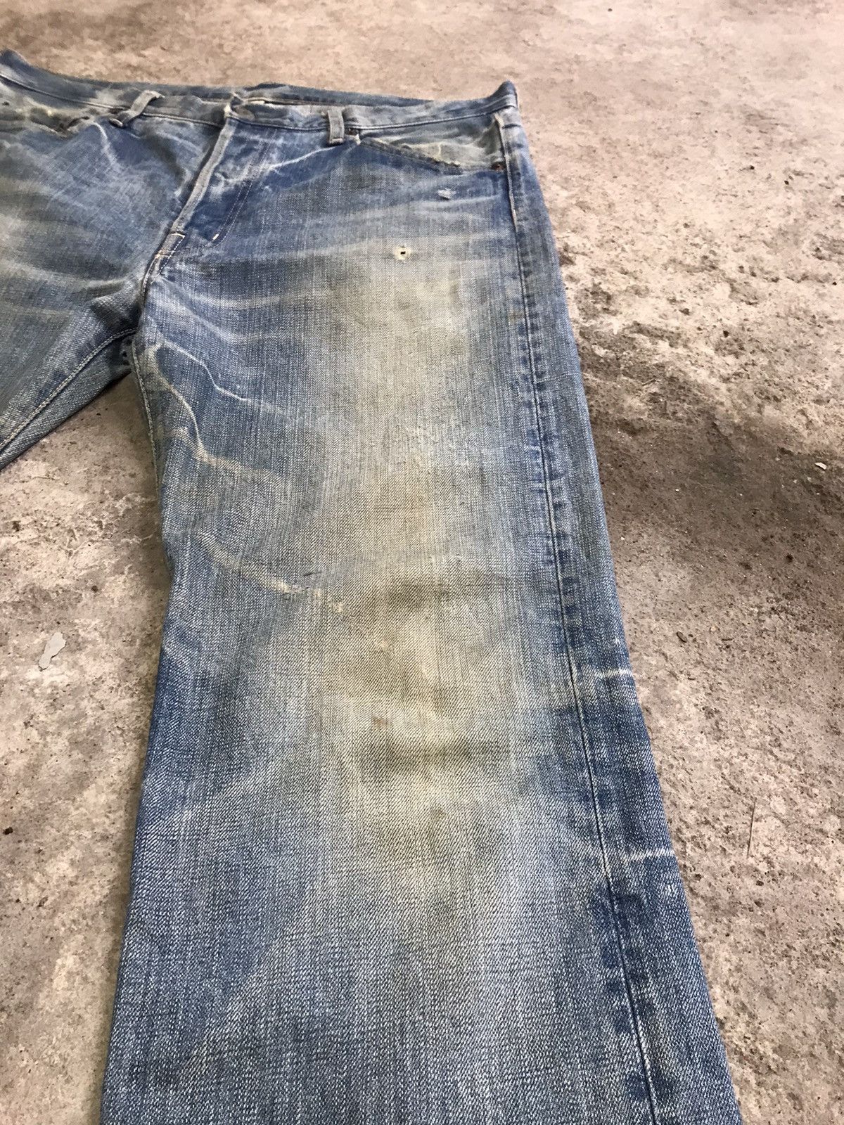 Japanese Brand ⚡️Vintage Domingo Spell Bound Distressed Denim Size US 36 / EU 52 - 5 Thumbnail
