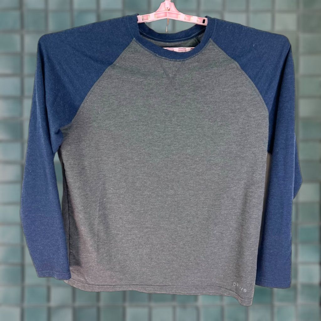 Orvis Orvis Long Sleeve Jersey Shirt Mens Size L Blue Gray Embroidered Logo Size US L / EU 52-54 / 3 - 1 Thumbnail