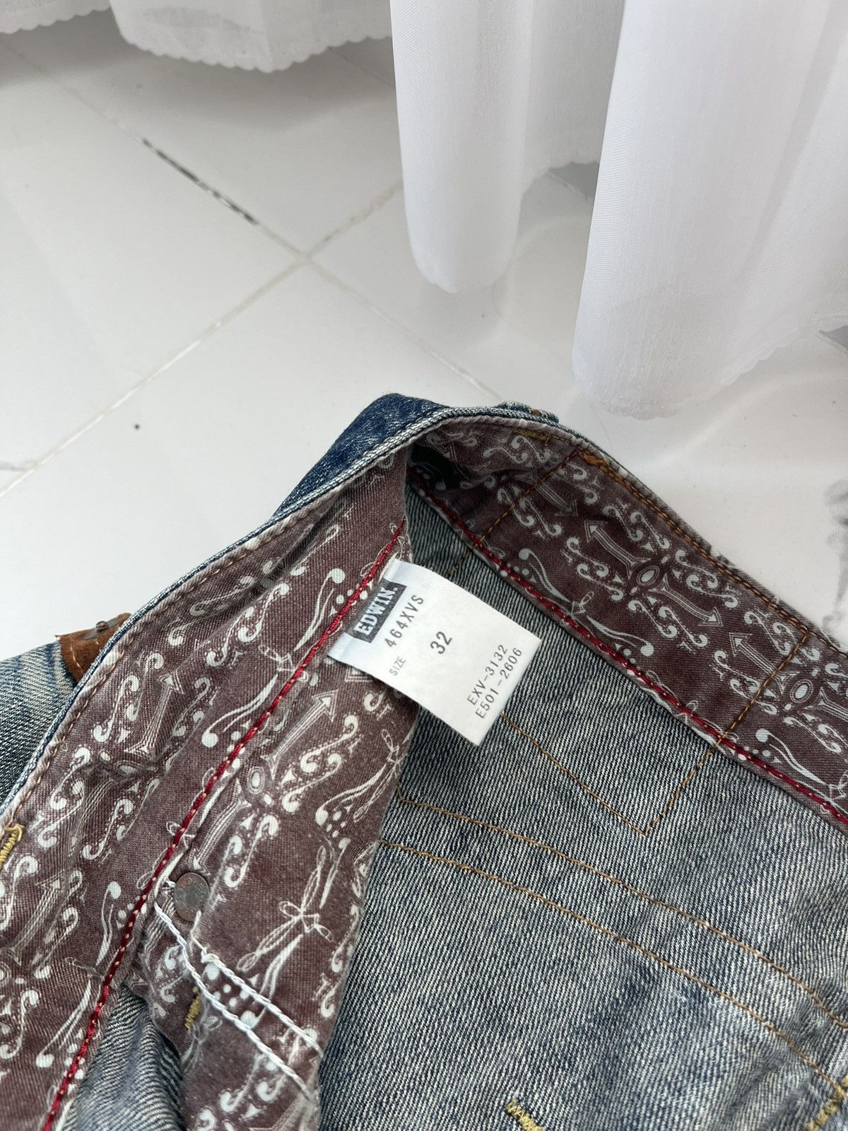 Edwin 90's EDWIN COWBOY STYLE RARE Y2K JEANS BIG POCKETS LOGO Size US 32 / EU 48 - 11 Thumbnail