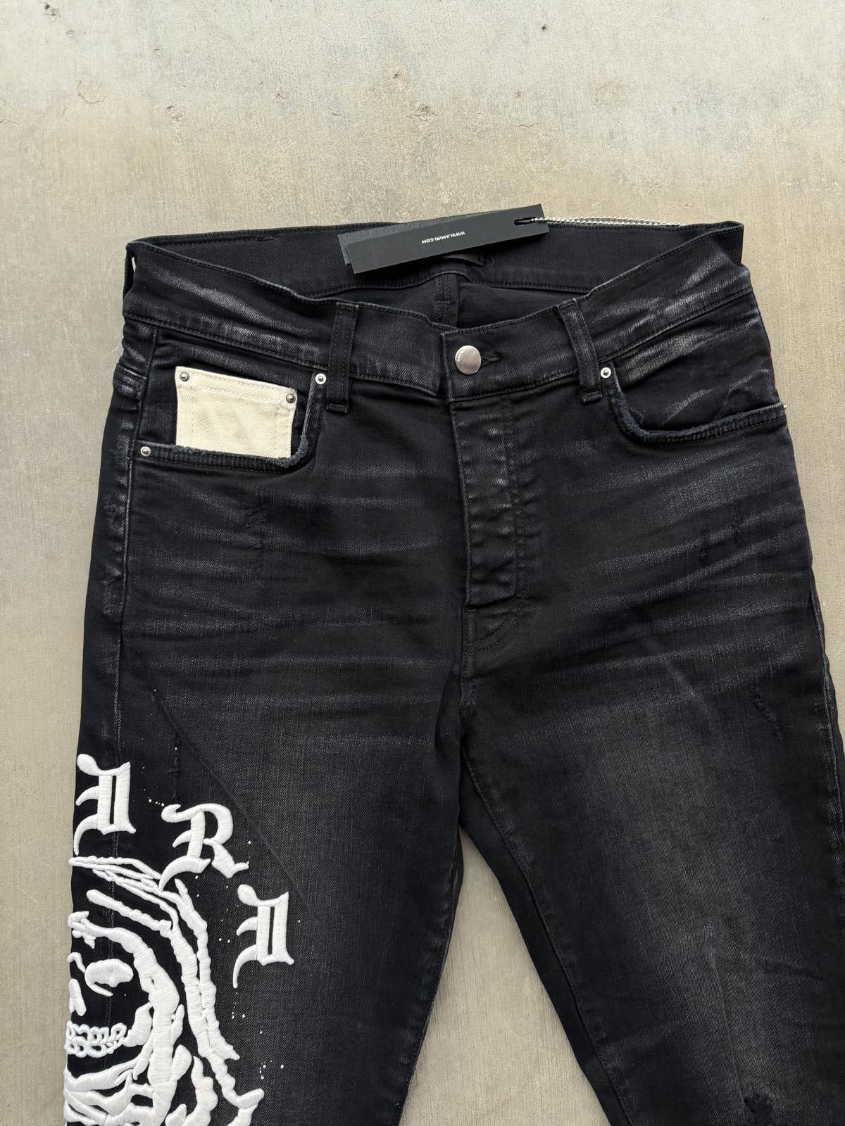 Amiri Amiri x Wes Lang Reaper Jeans Aged Black 32 NWT Authentic Size US 32 / EU 48 - 3 Thumbnail