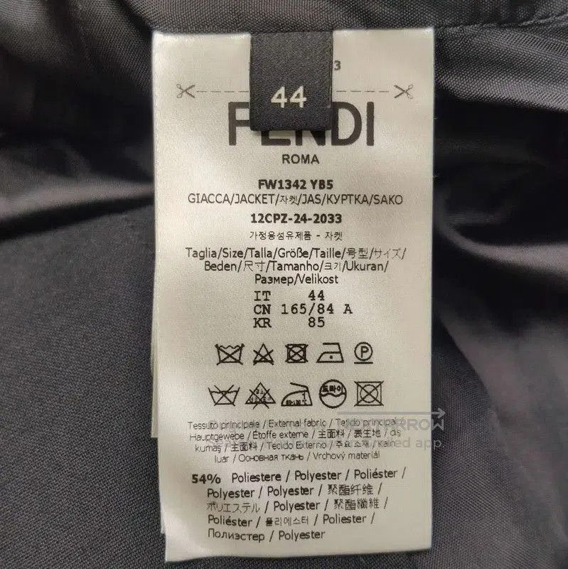 Fendi Fendi Black Wool Embroidered Logo Jacket . Size US M / EU 48-50 / 2 - 5 Thumbnail
