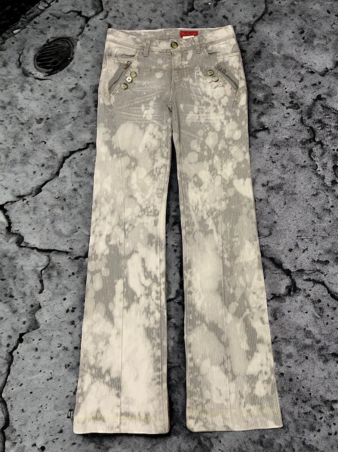 A.R.Y Japan Acid Wash Flared Pants