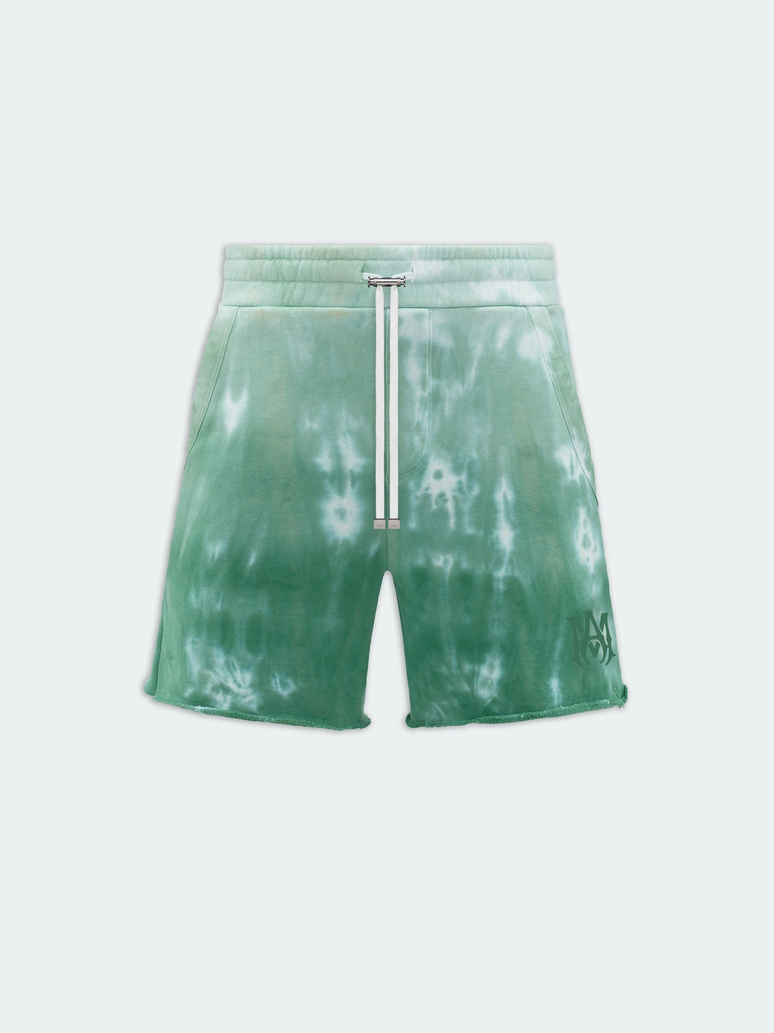 Amiri o1s1wg110425 Ma Logo Dip Dye Sweatshort in Green Size US 32 / EU 48 - 1 Thumbnail