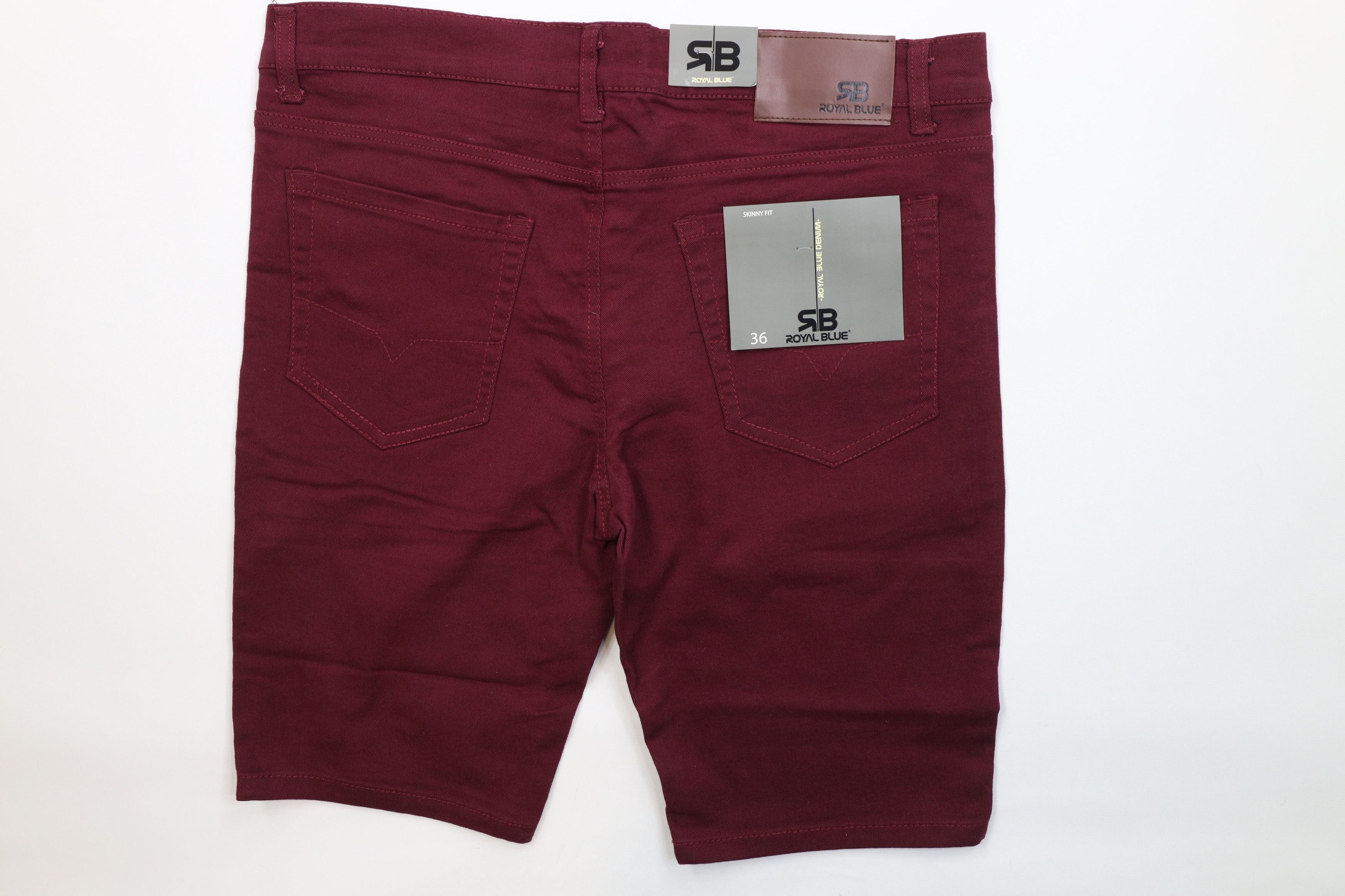 Vintage Deadstock Y2K Streetwear Fit Denim Jean Shorts Burgundy Red Size US 36 / EU 52 - 7 Thumbnail