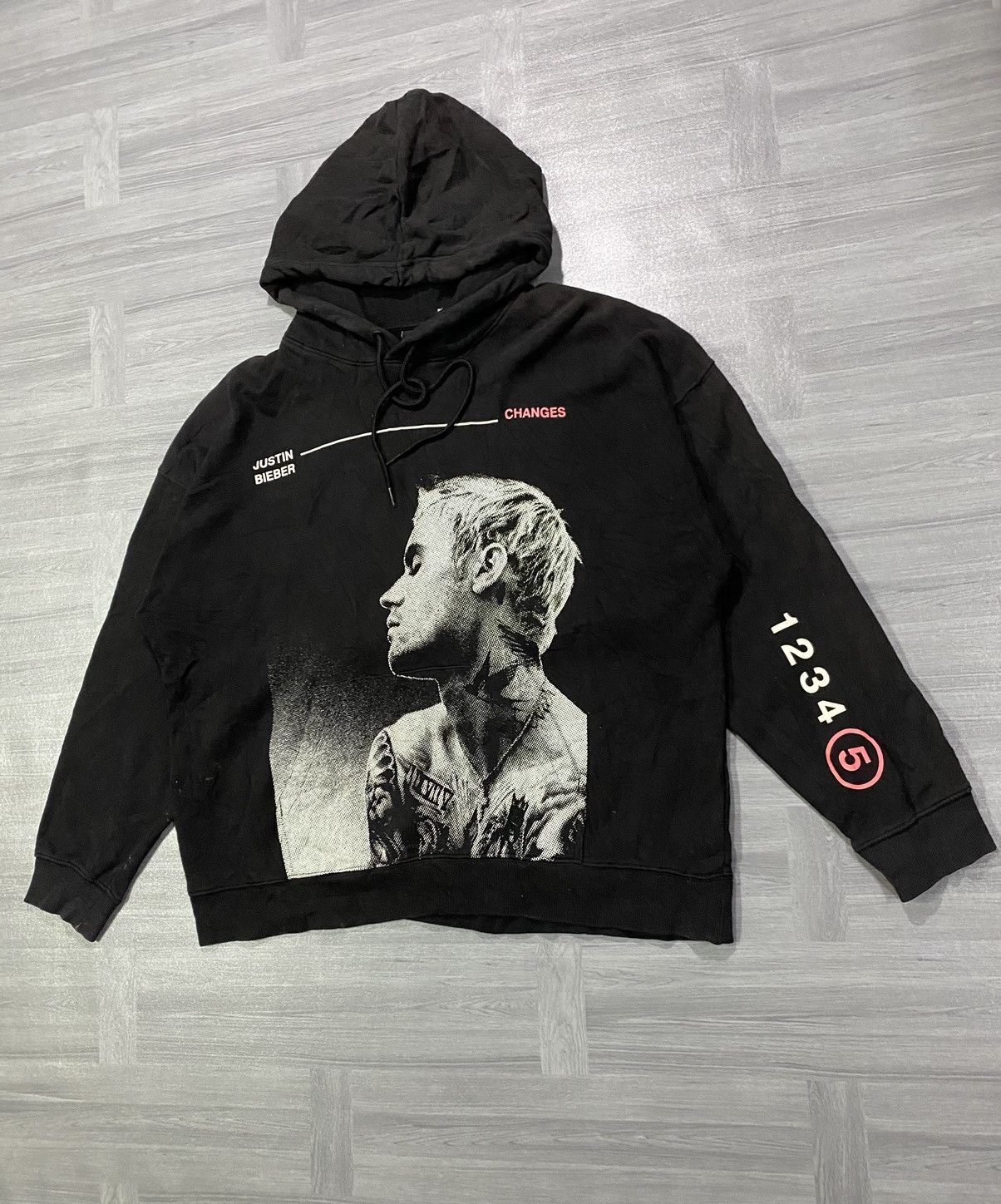 Justin Bieber H&M Justin Bieber Black Hoodie Size US XL / EU 56 / 4 - 2 Thumbnail
