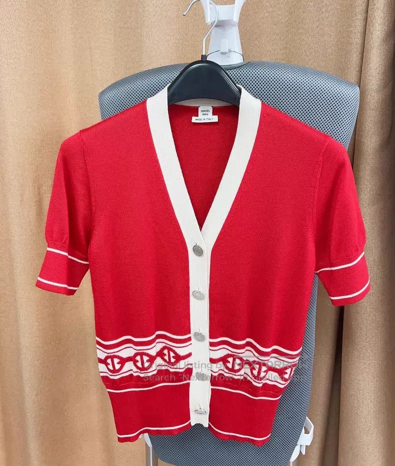 Hermes Hermes Printed Knit Top with Cashmere and Silk Size XS / US 0-2 / IT 36-38 - 2 Thumbnail