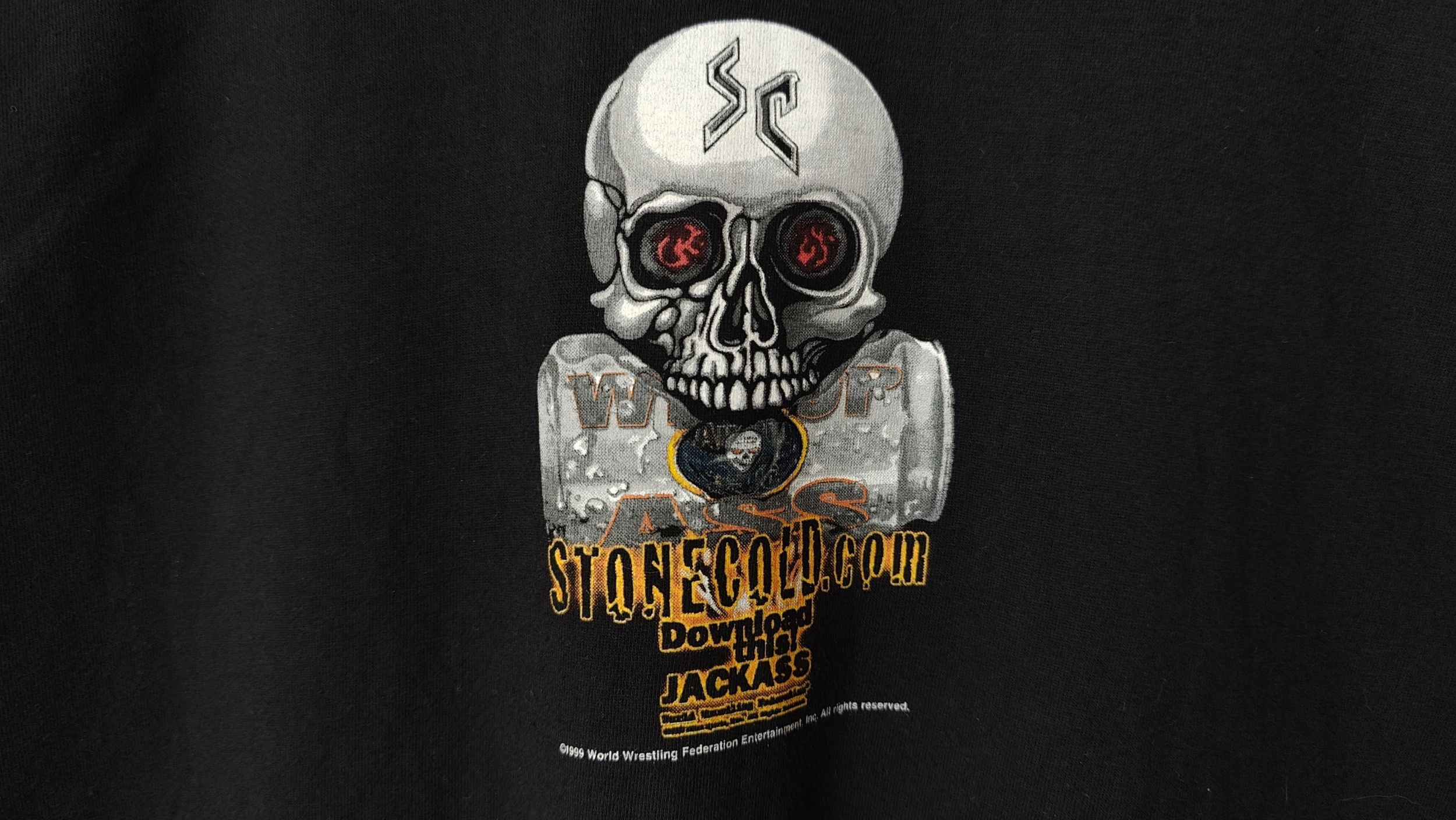 Vintage Stone Cold 1999 Steve Austin Saloon Vintage Official Tshirt Size US M / EU 48-50 / 2 - 6 Thumbnail