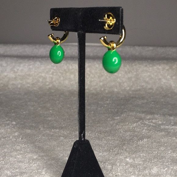 Kate Spade M&M's x Kate Spade New York Charm Huggie Earrings in Green Size ONE SIZE - 6 Thumbnail