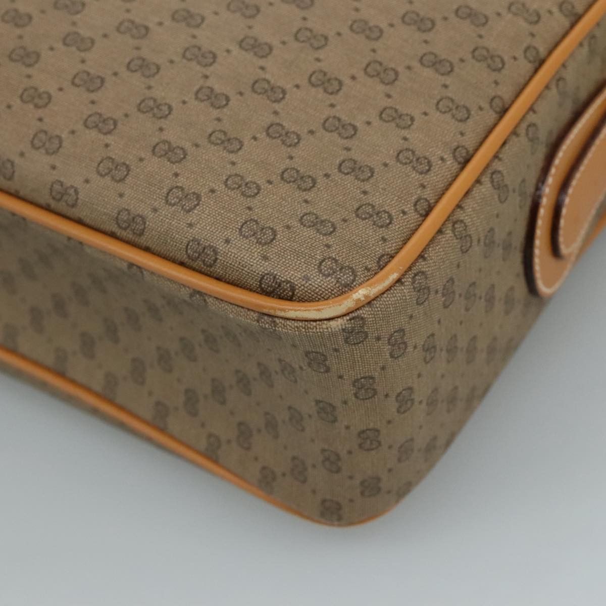 GUCCI Micro GG Supreme Shoulder Bag Pvc Beige