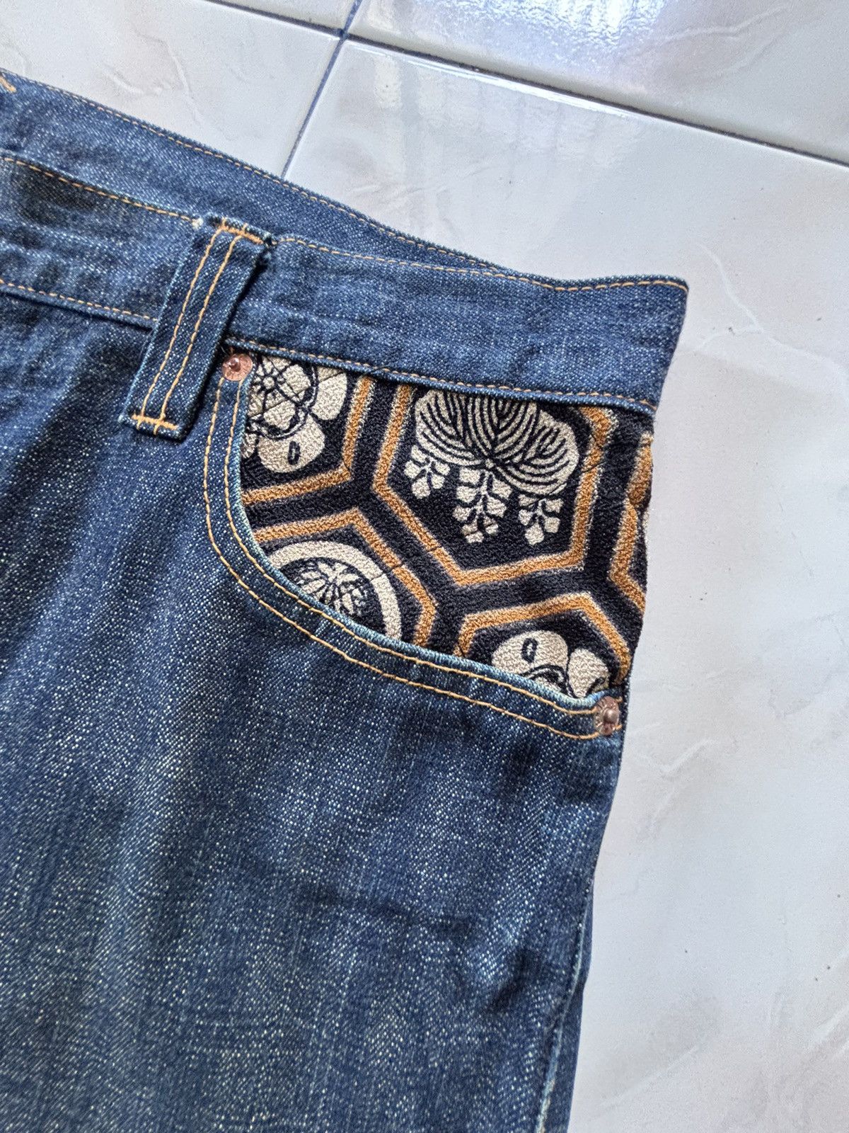 Japan Blue Juvenile Delinquent X Japan Blue Panelling Indigo Dyed Jeans Size US 38 / EU 54 - 19 Thumbnail