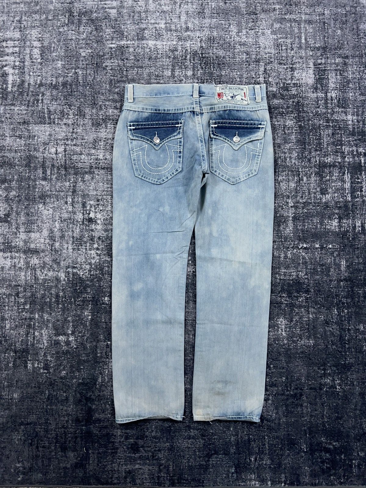 True Religion Y2K True Religion Acid Wash Distressed Billy Jeans 38x33 Size US 38 / EU 54 - 1 Thumbnail