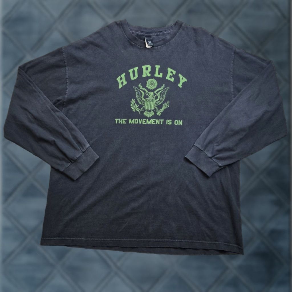 Hurley Vintage Hurley Shirt 2XL Mens Black Long Sleeve The Movement Graphic Skater Y2K Size US XXL / EU 58 / 5 - 1 Thumbnail